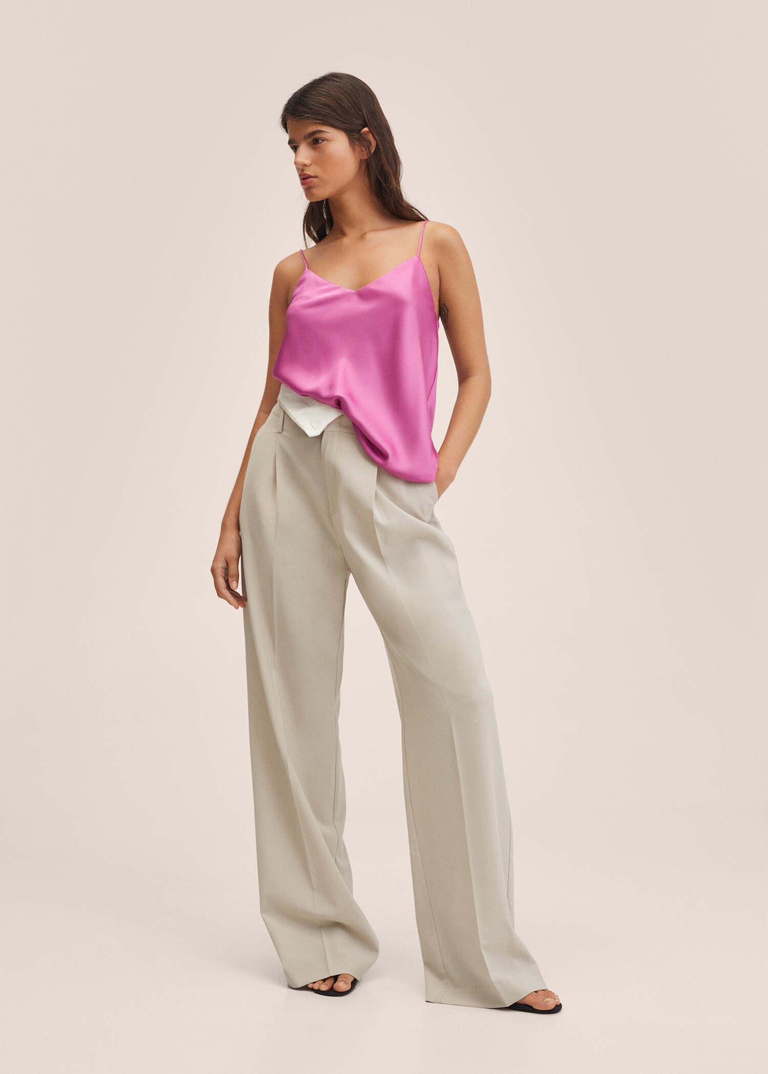 Satin lace top - General plane