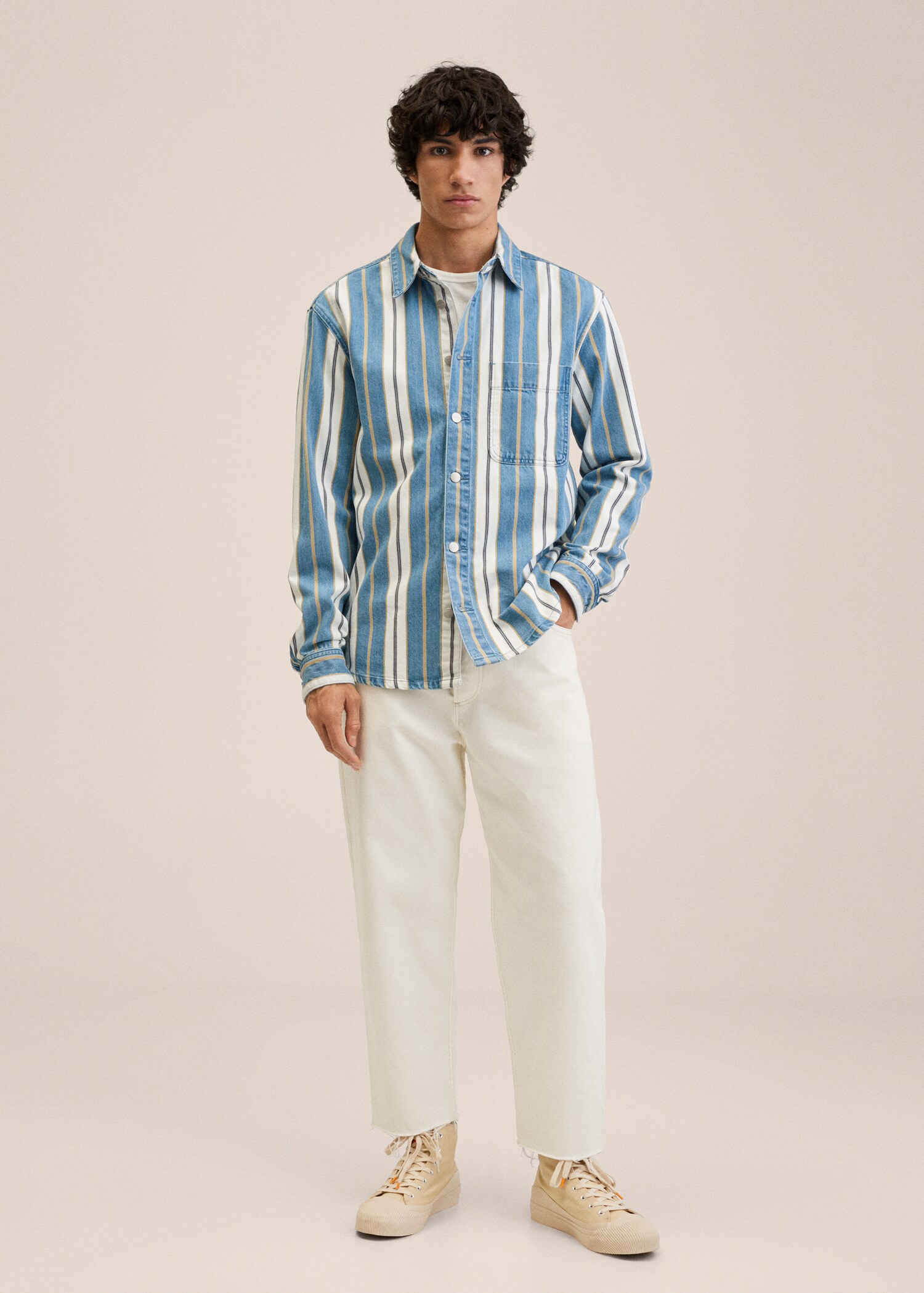 Striped denim shirt - General plane