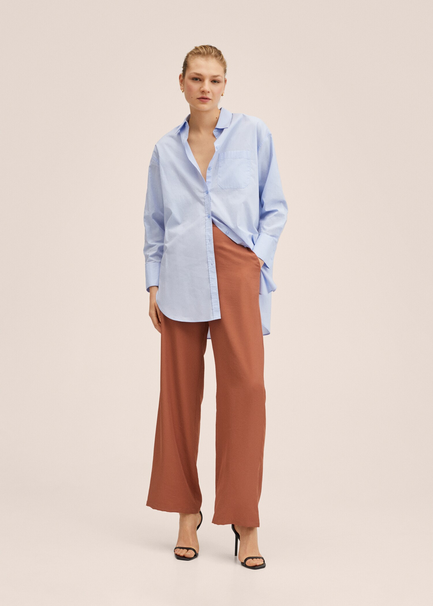 Textured flowy trousers - General plane