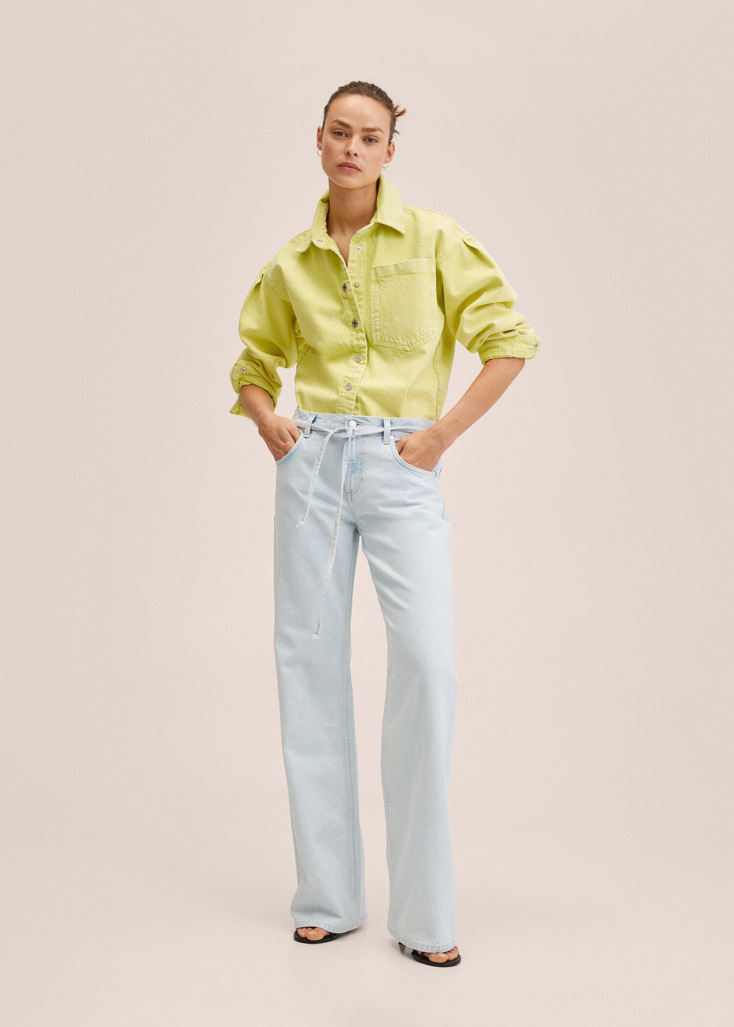 Džínová svrchní košile oversize - Celkový náhled
