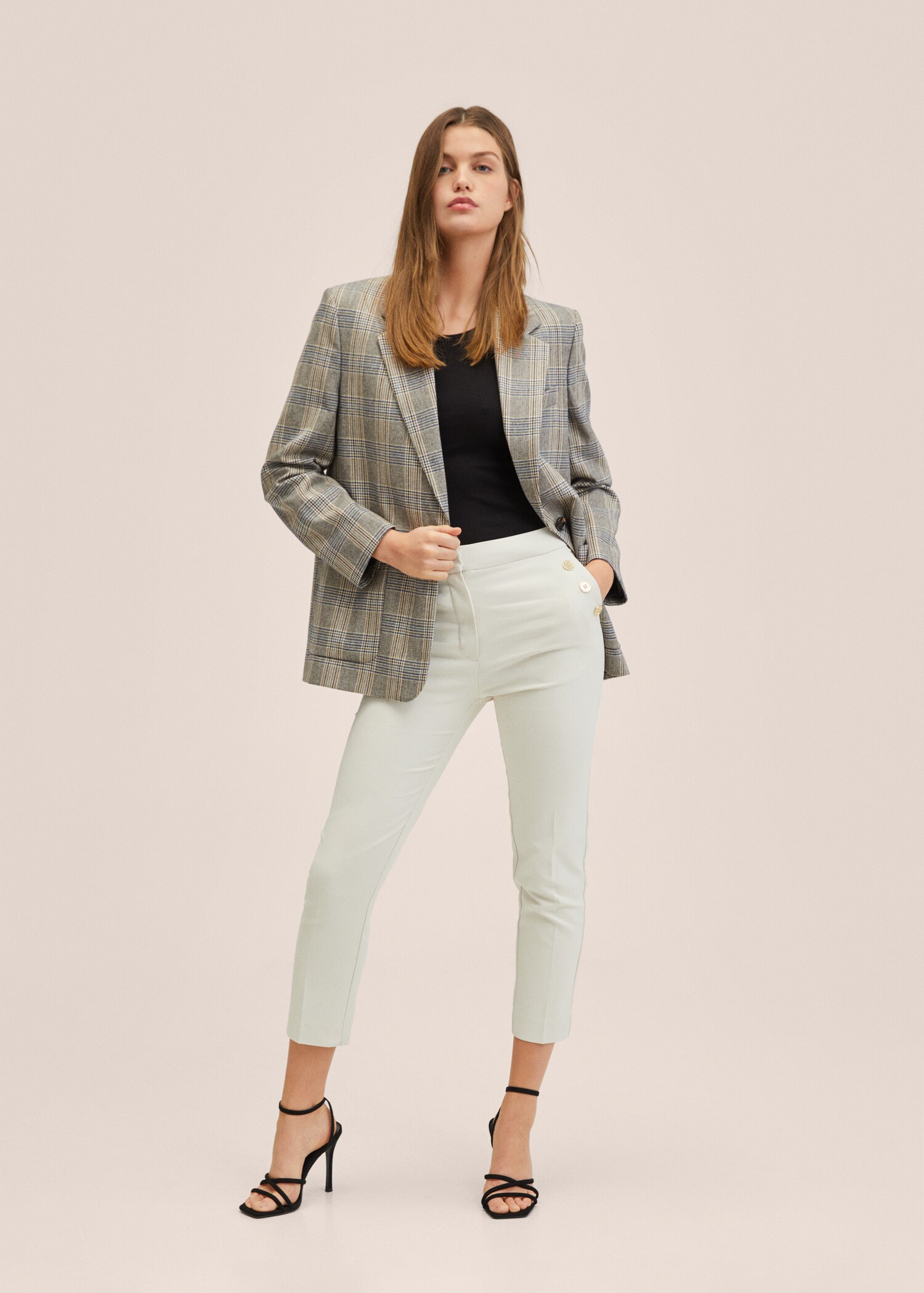 Pantalón crop botones - Plano general