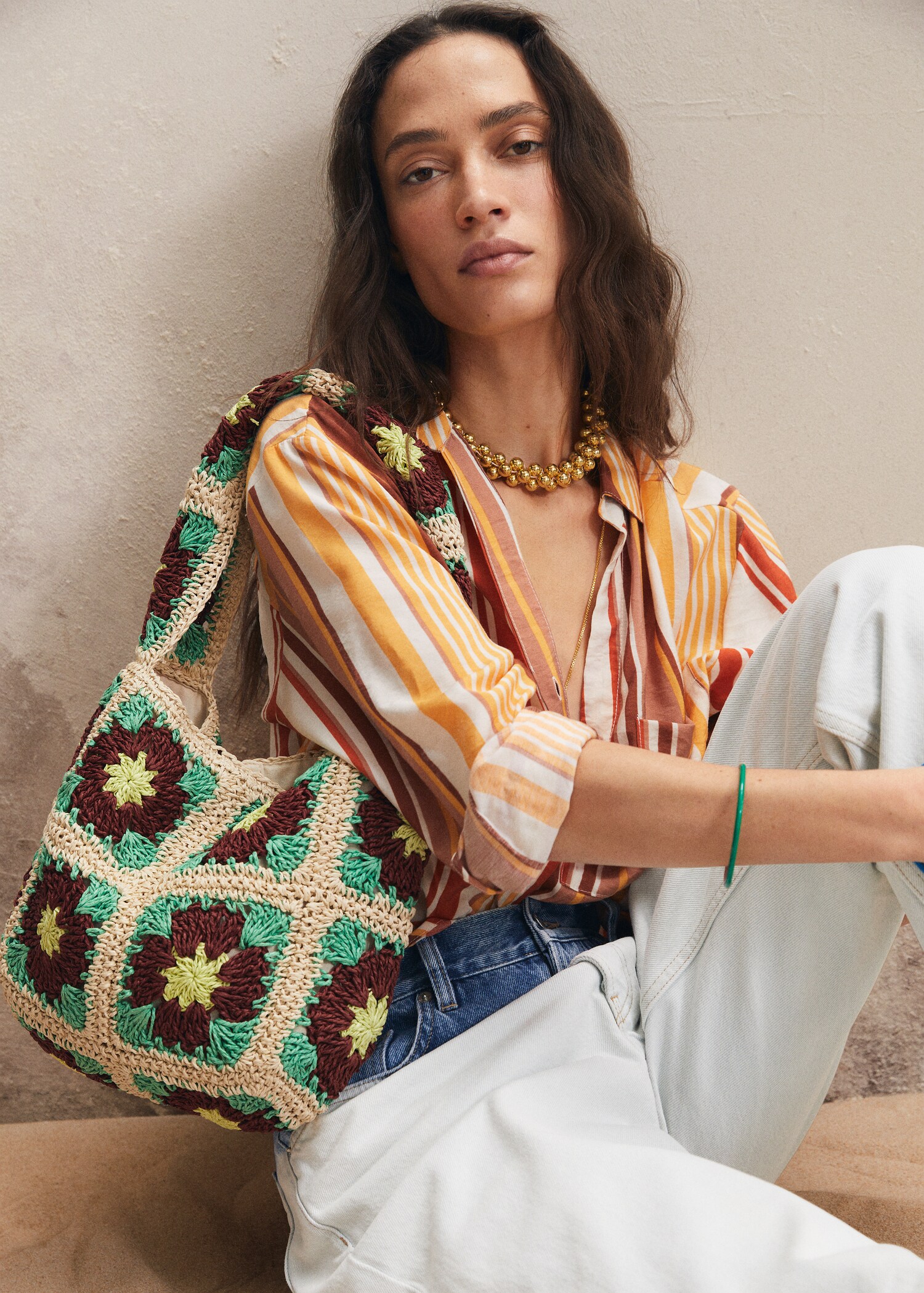 Floral crochet bag - General plane