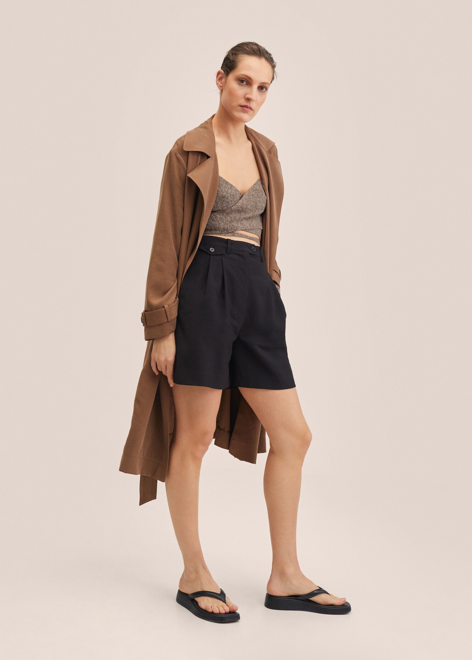 Wrap cable knit cardigan - General plane