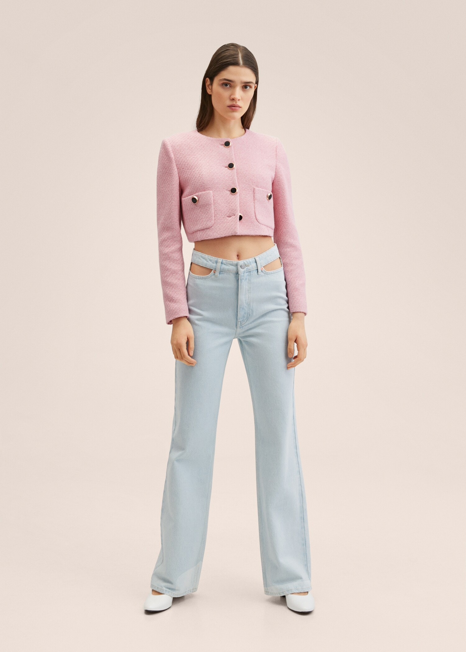 Wideleg-Jeans mit hohem Bund - Allgemeine Ansicht