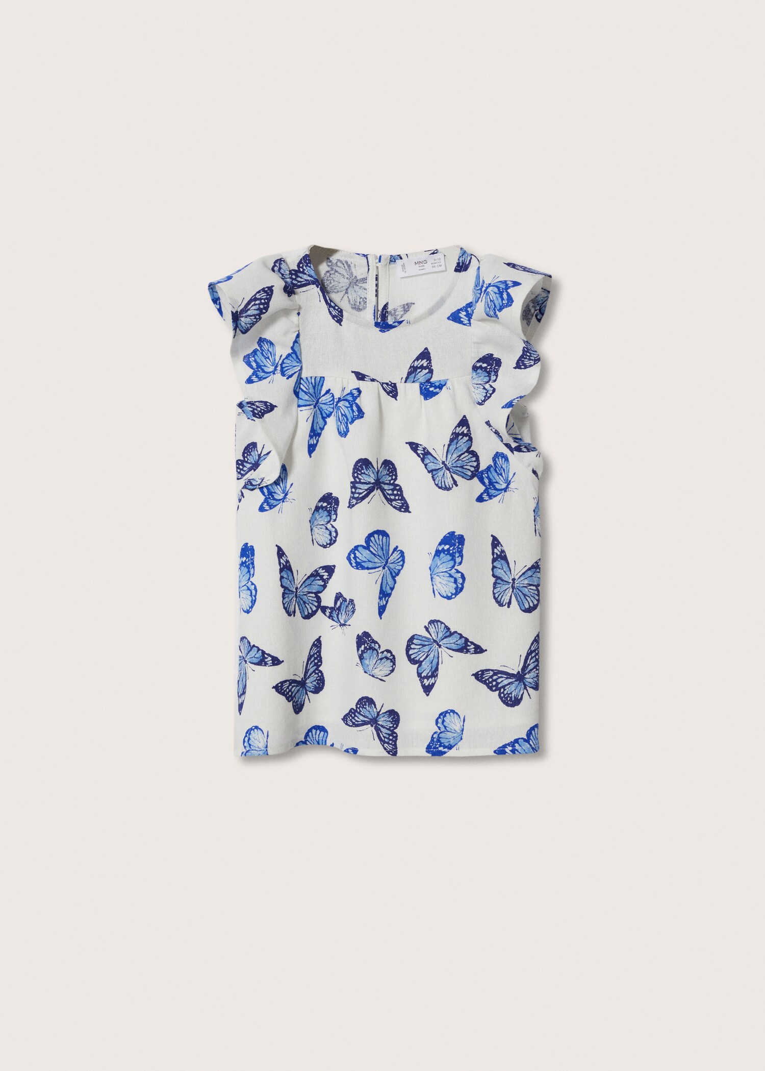 Linen dress with butterflies - General plane