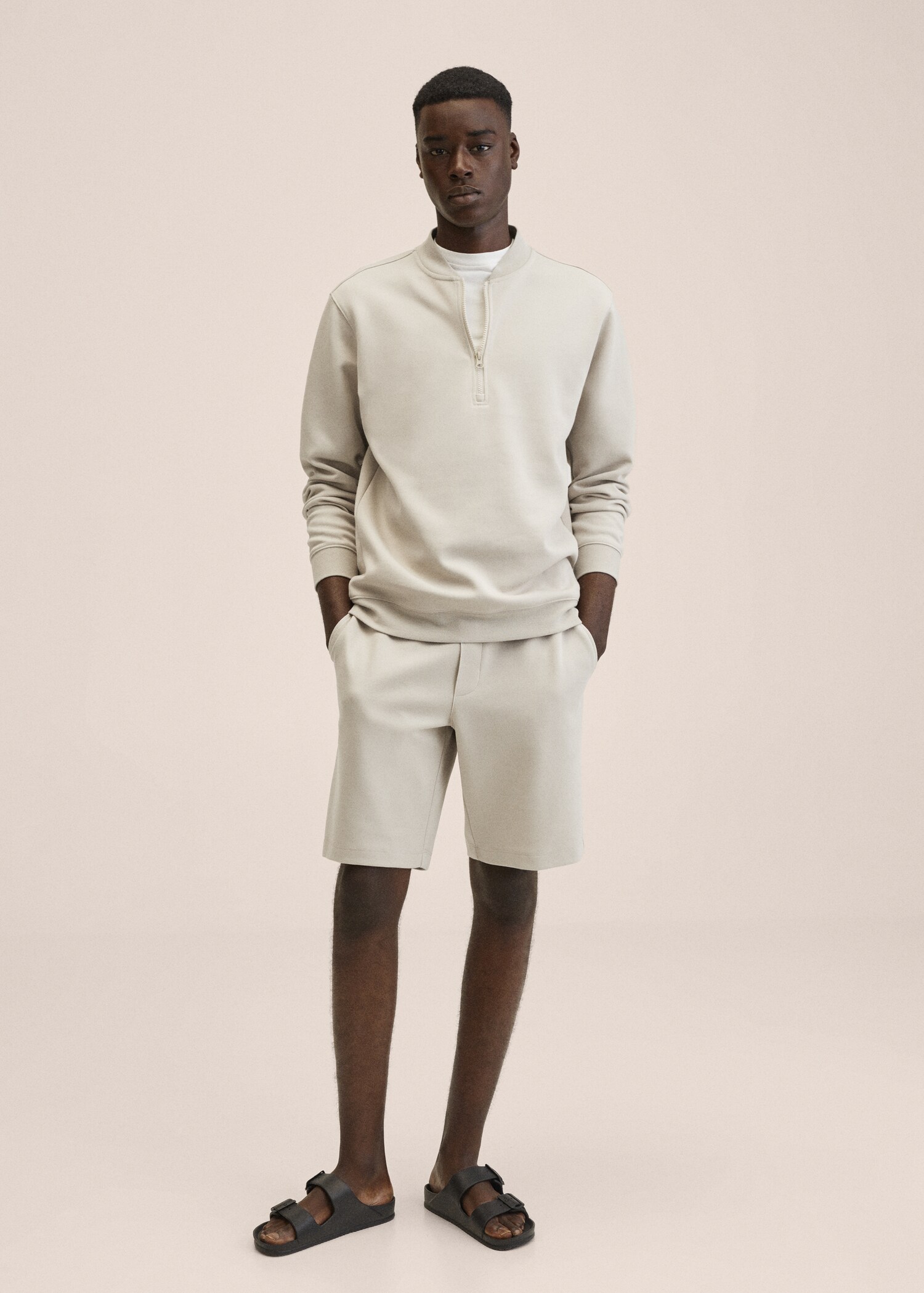 Jogger cotton Bermuda short - General plane