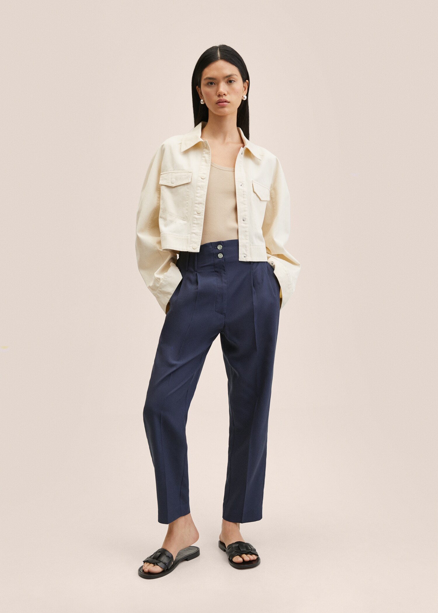Pantalón lyocell pinzas - Plano general