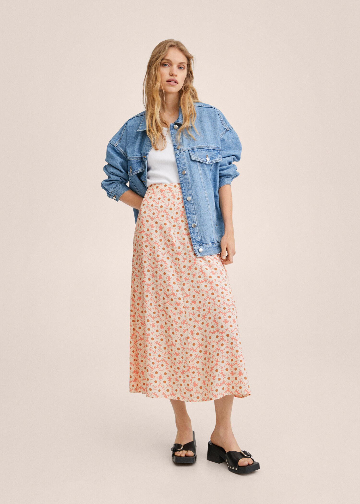 Faldilla estampat fluid - Pla general
