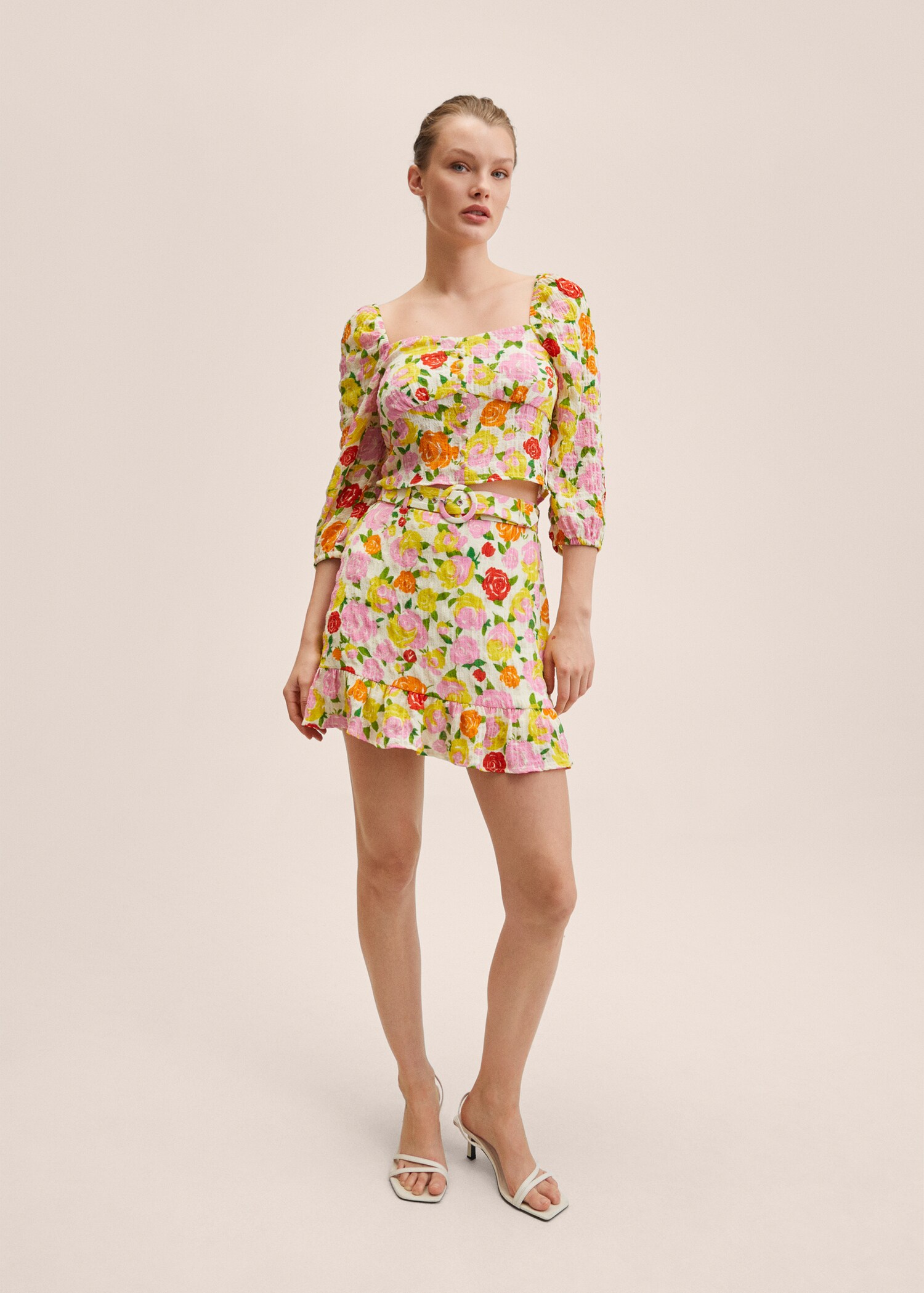 Minifalda estampado floral - Plano general