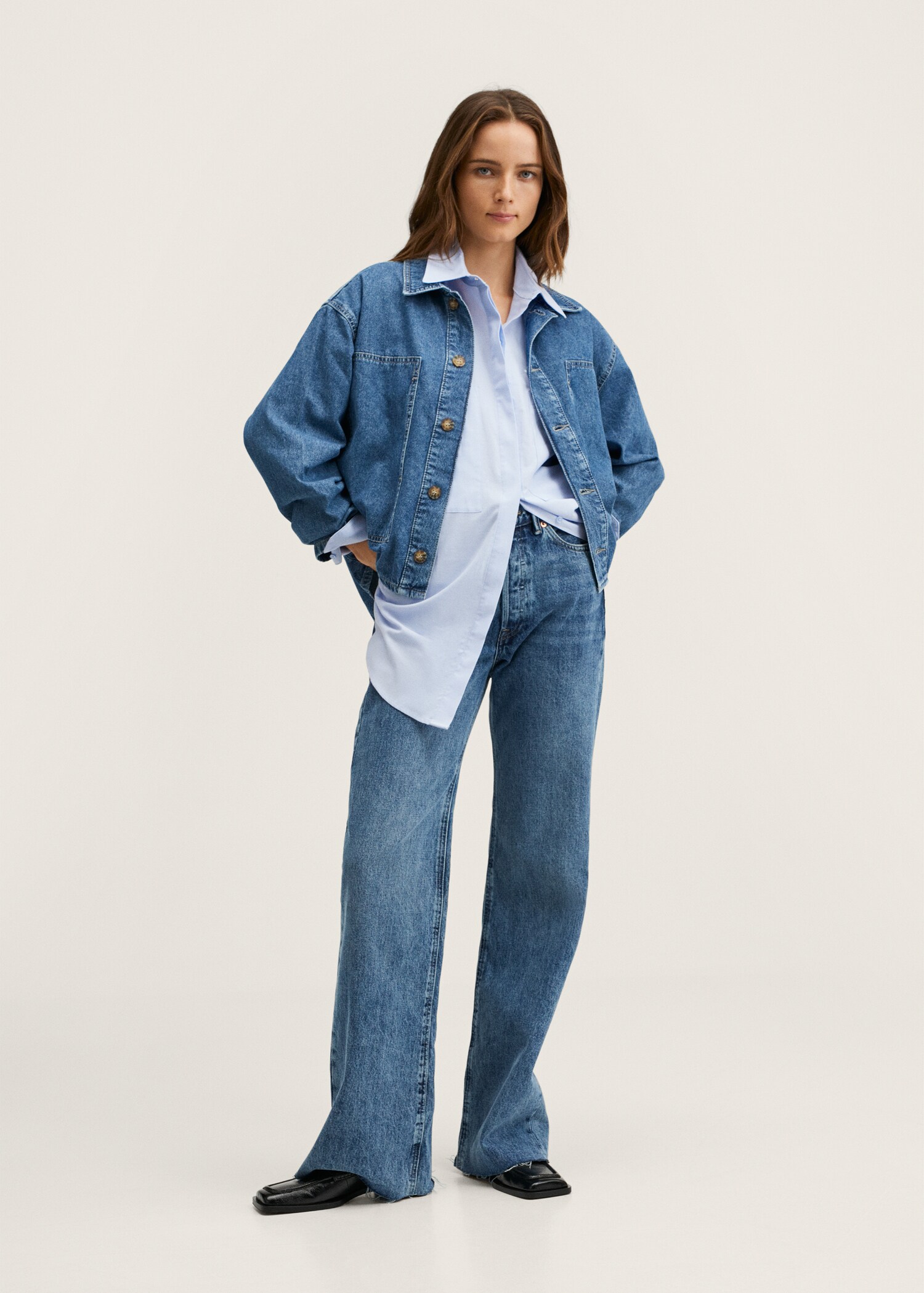 Bavlněná košile oversize - Celkový náhled
