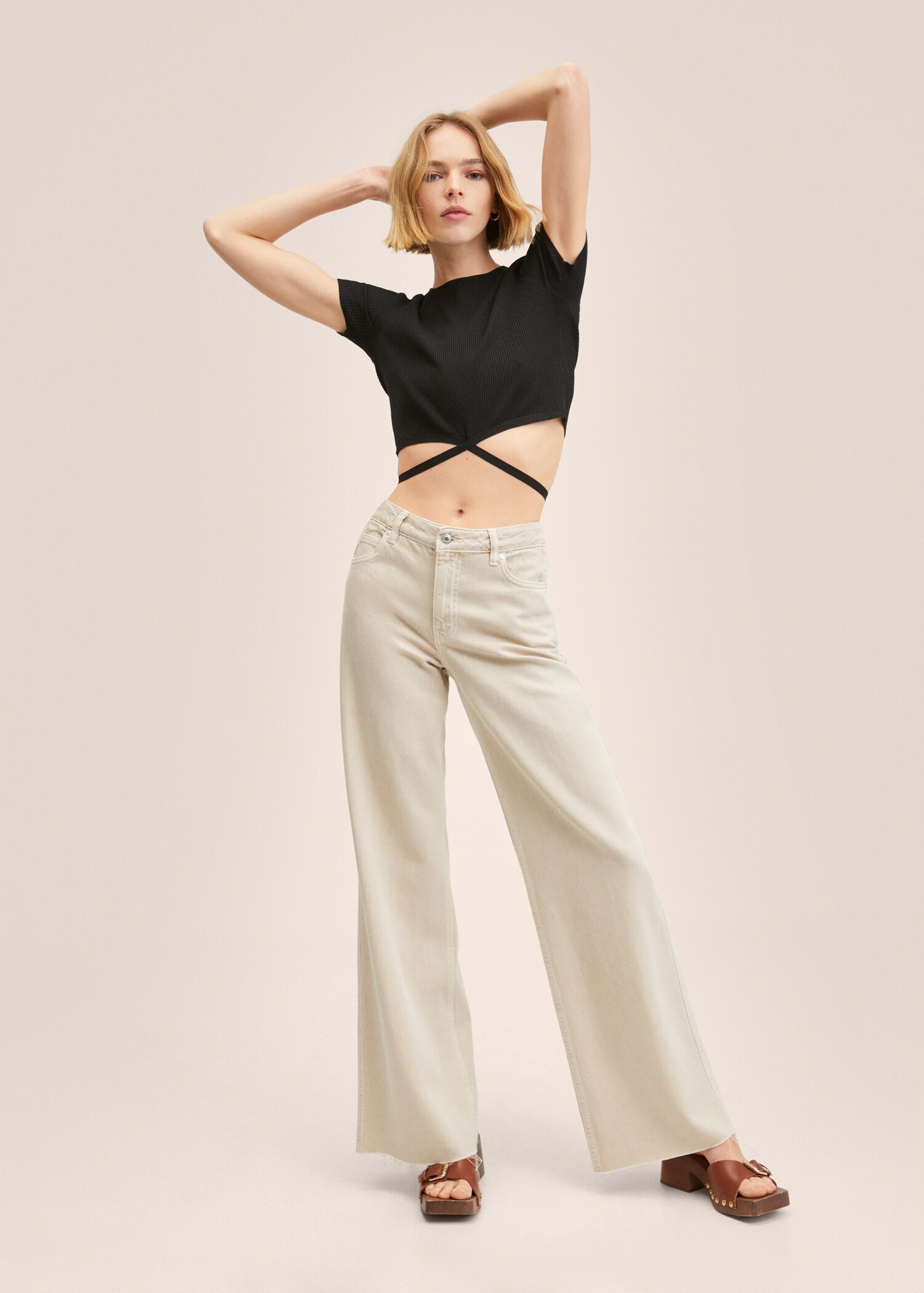 Medium-rise wideleg jeans - General plane