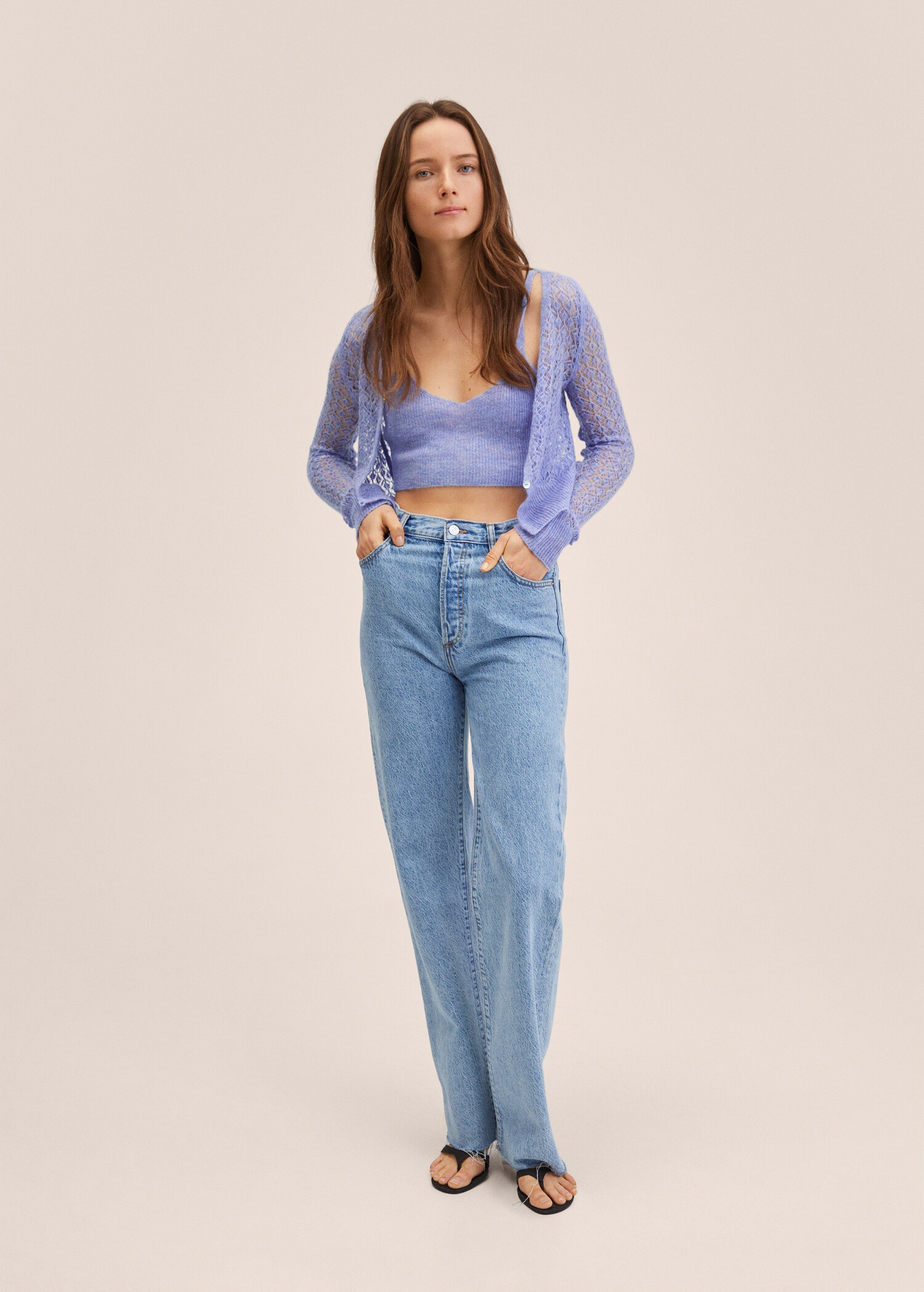 Knitted cropped top - General plane