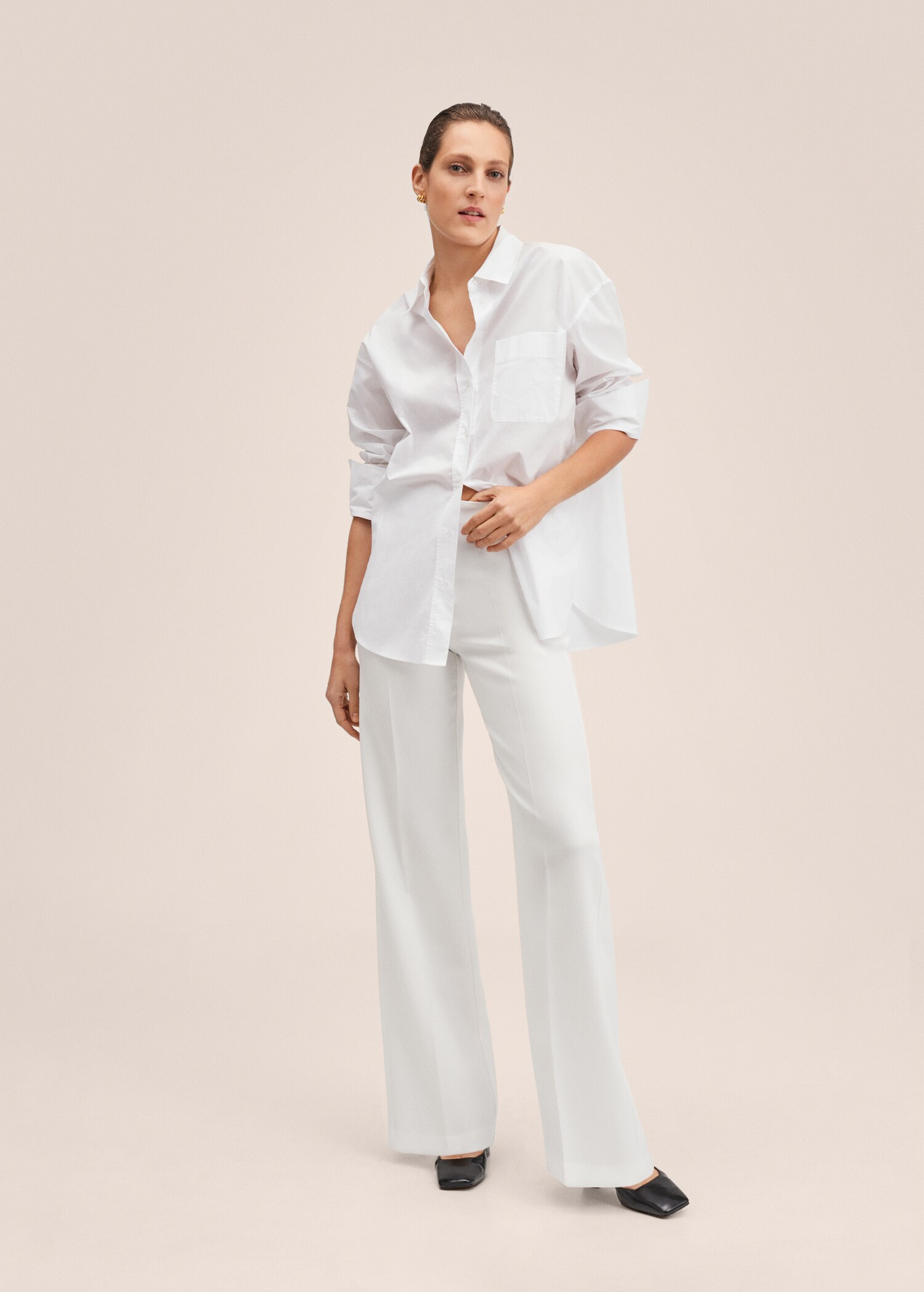 Pantalón traje wideleg  - Plano general