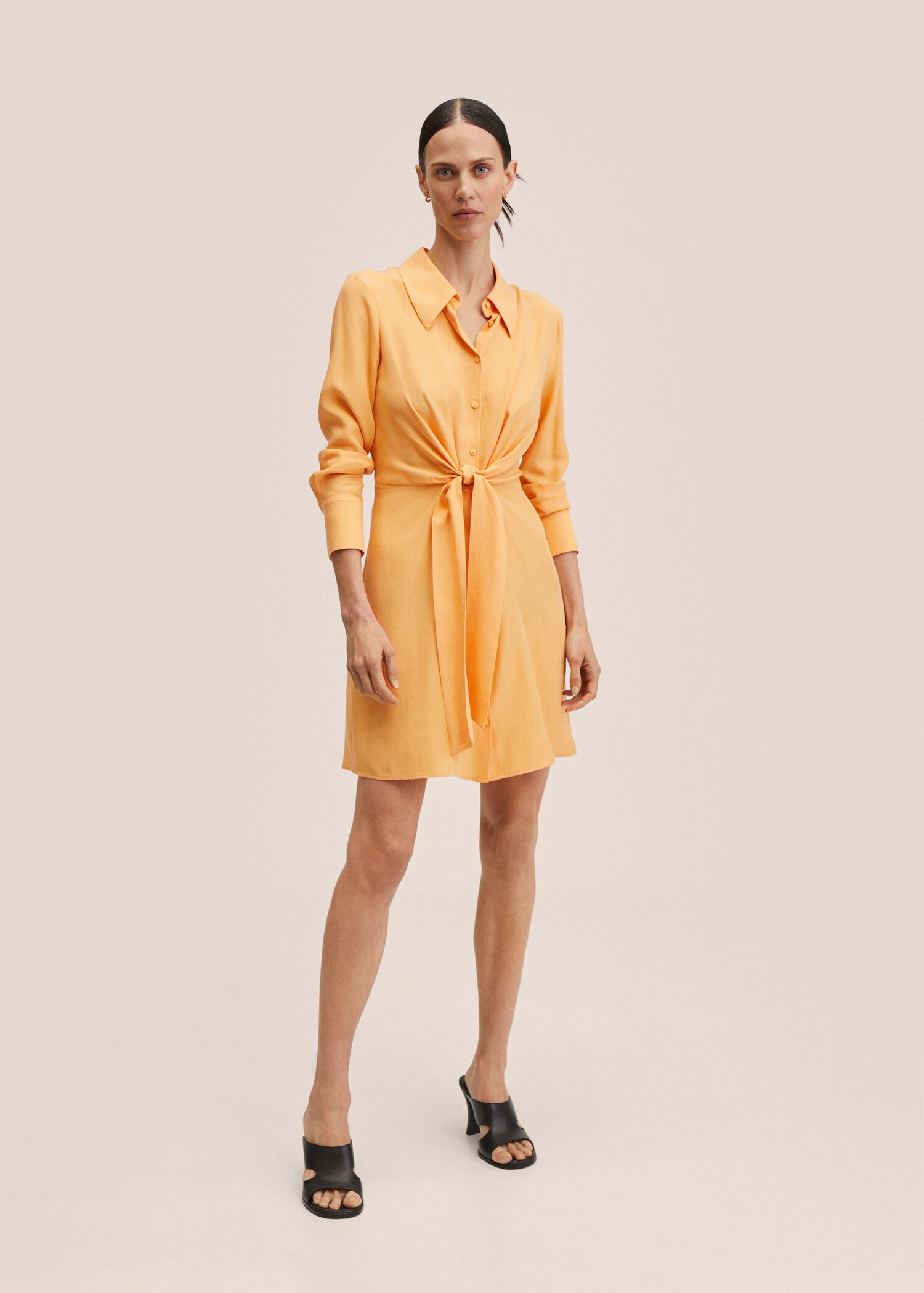 Hemdblusenkleid aus Lyocell - Allgemeine Ansicht