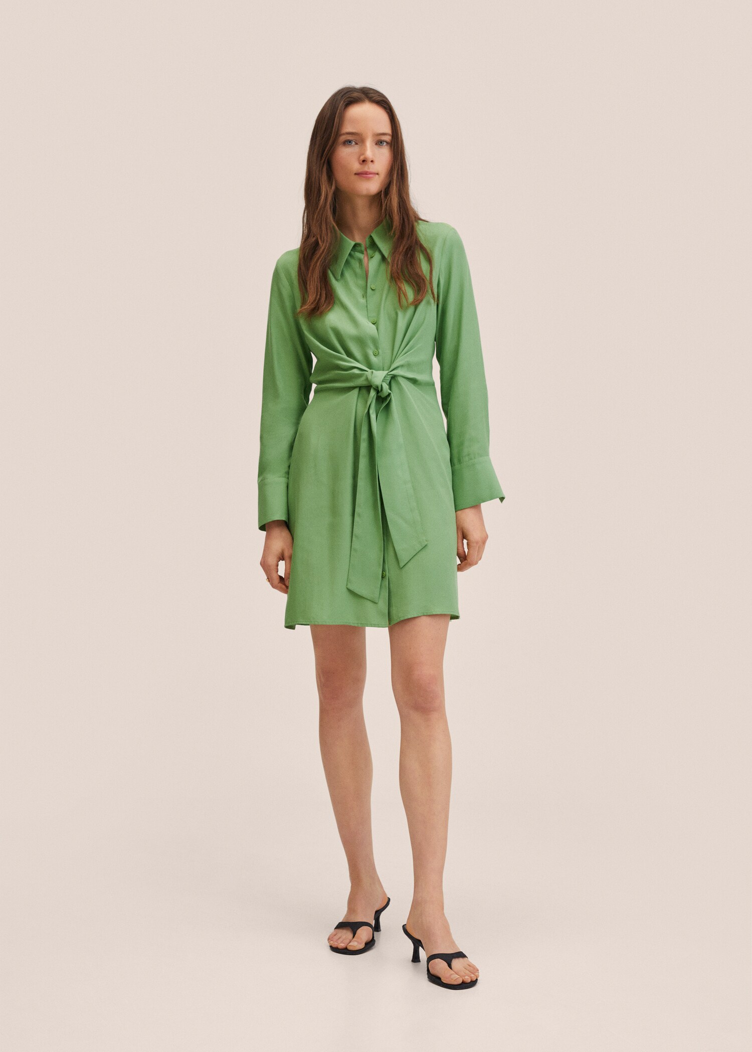 Hemdblusenkleid aus Lyocell - Allgemeine Ansicht