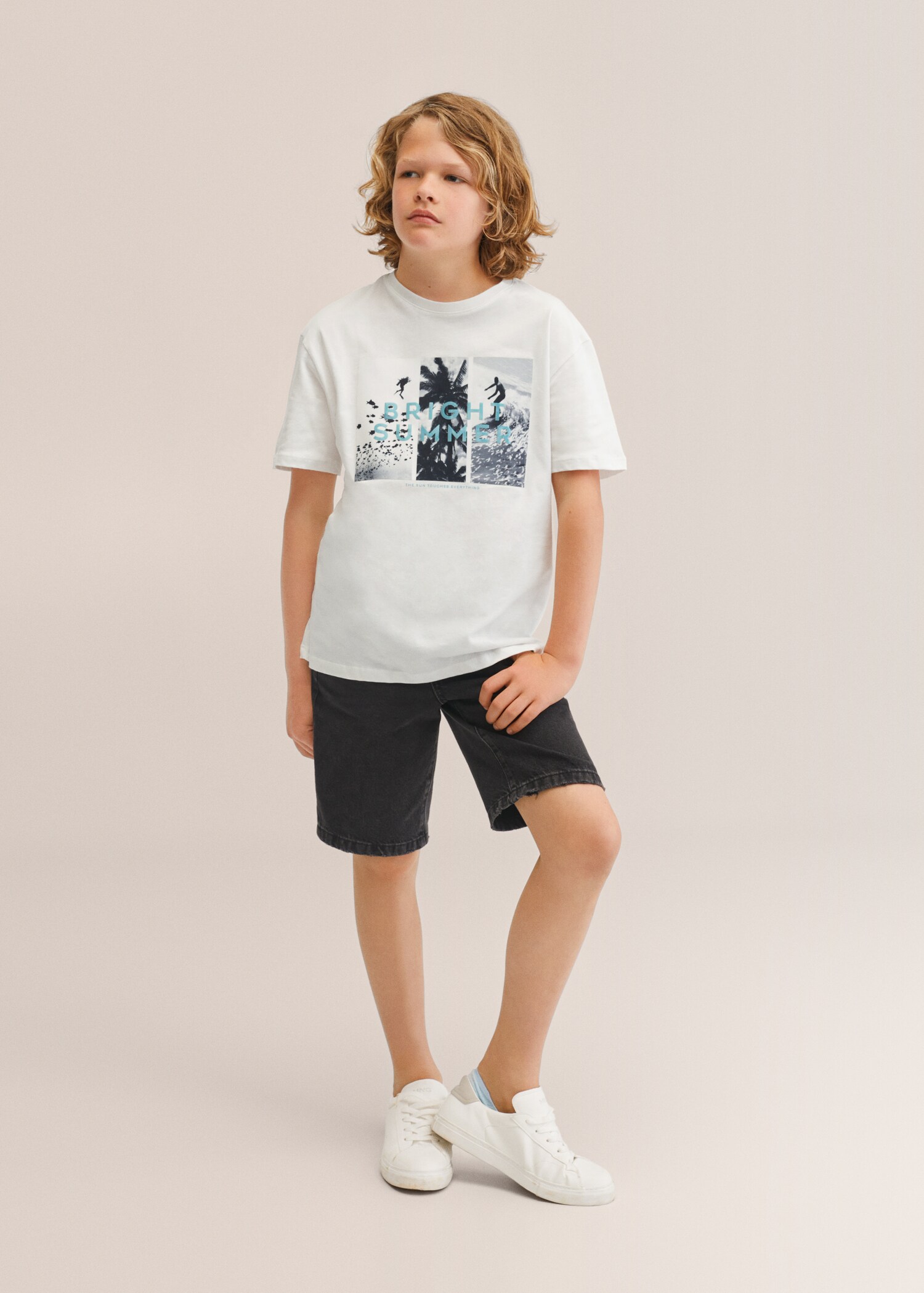 Printed cotton-blend t-shirt - General plane