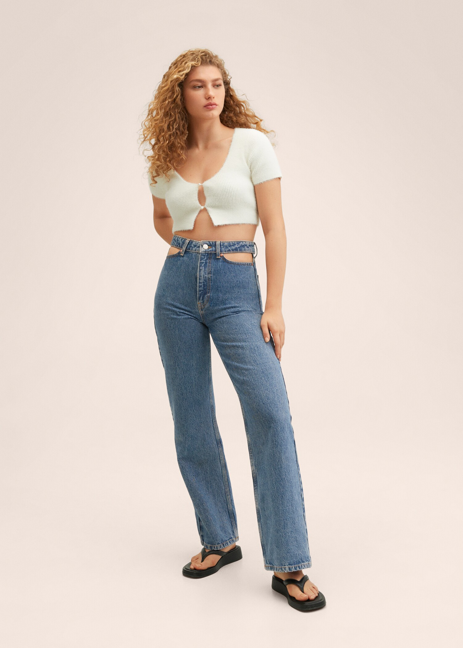 Wideleg-Jeans mit hohem Bund - Allgemeine Ansicht