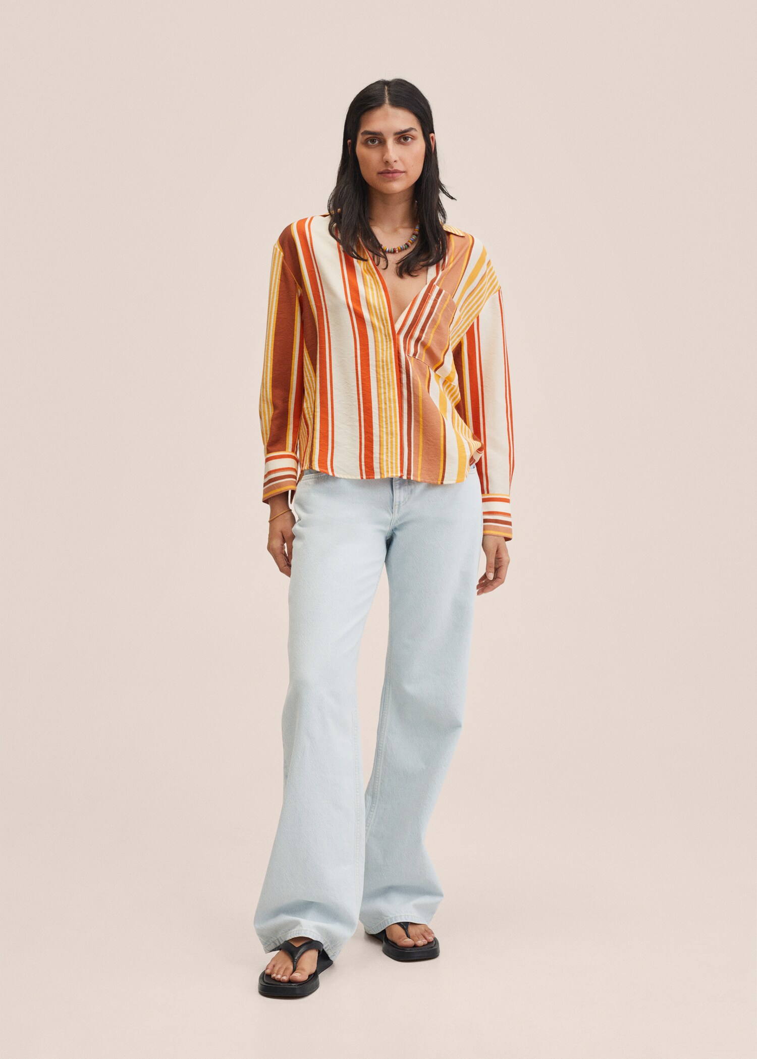 Multicolour striped shirt - General plane