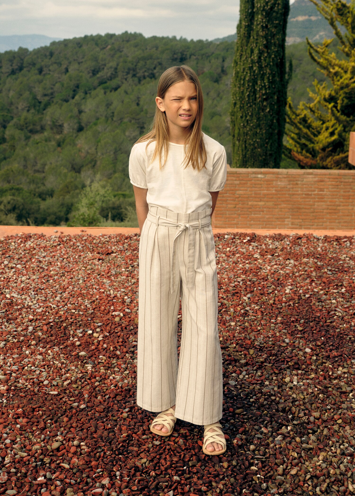 Culotte stripes trousers - General plane