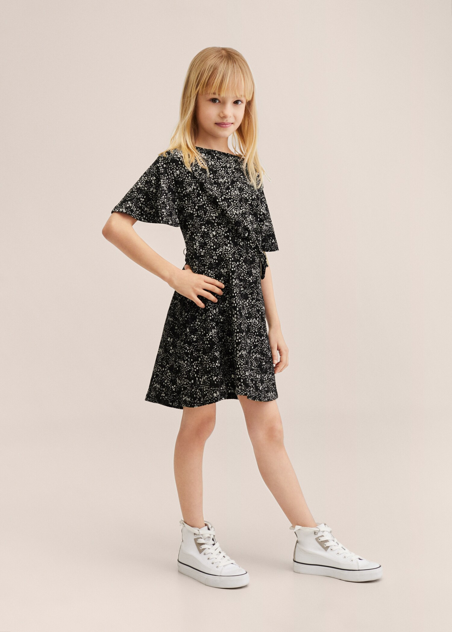 Flower print dress - General plane