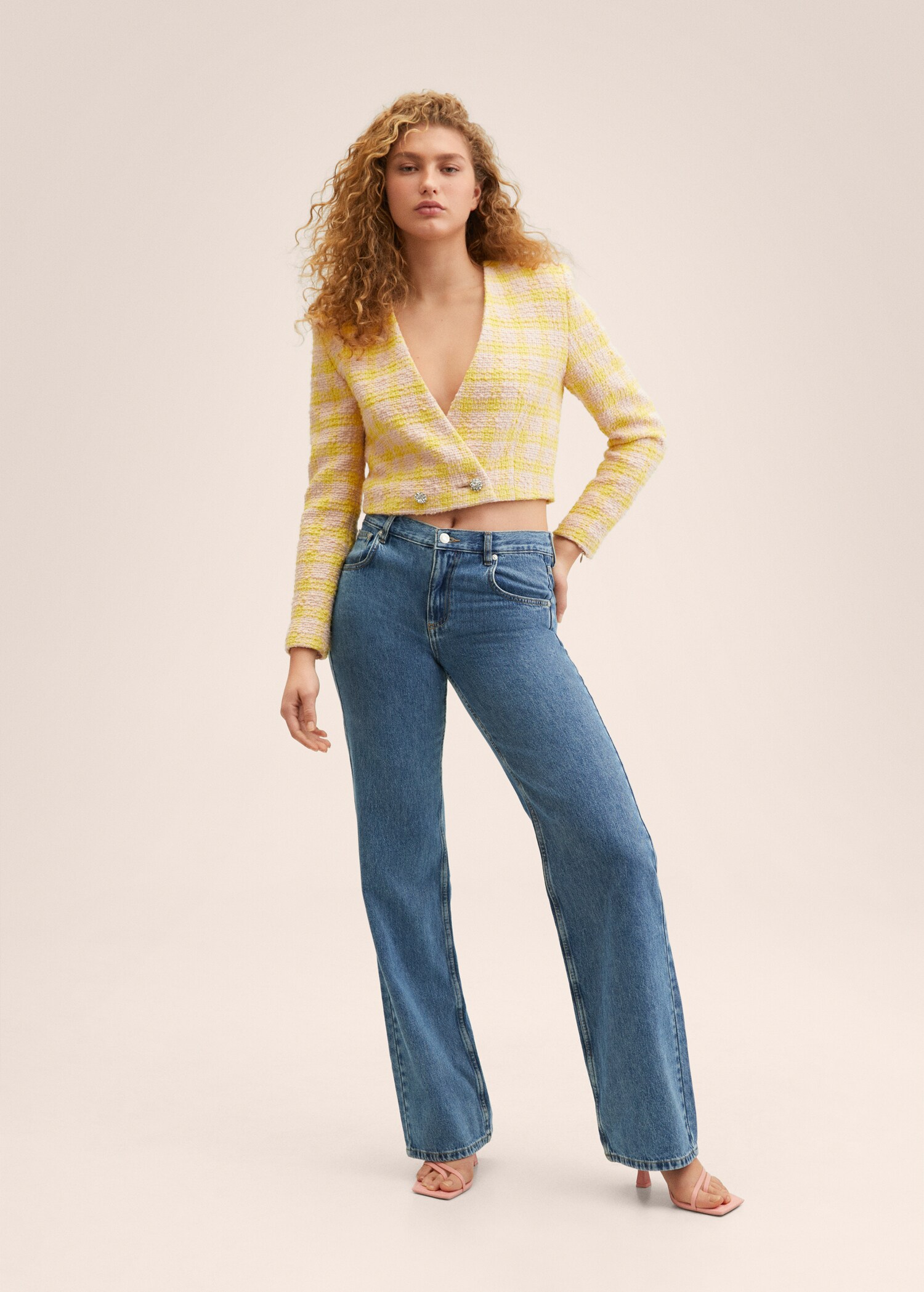 Casaco de tweed cropped - Plano geral