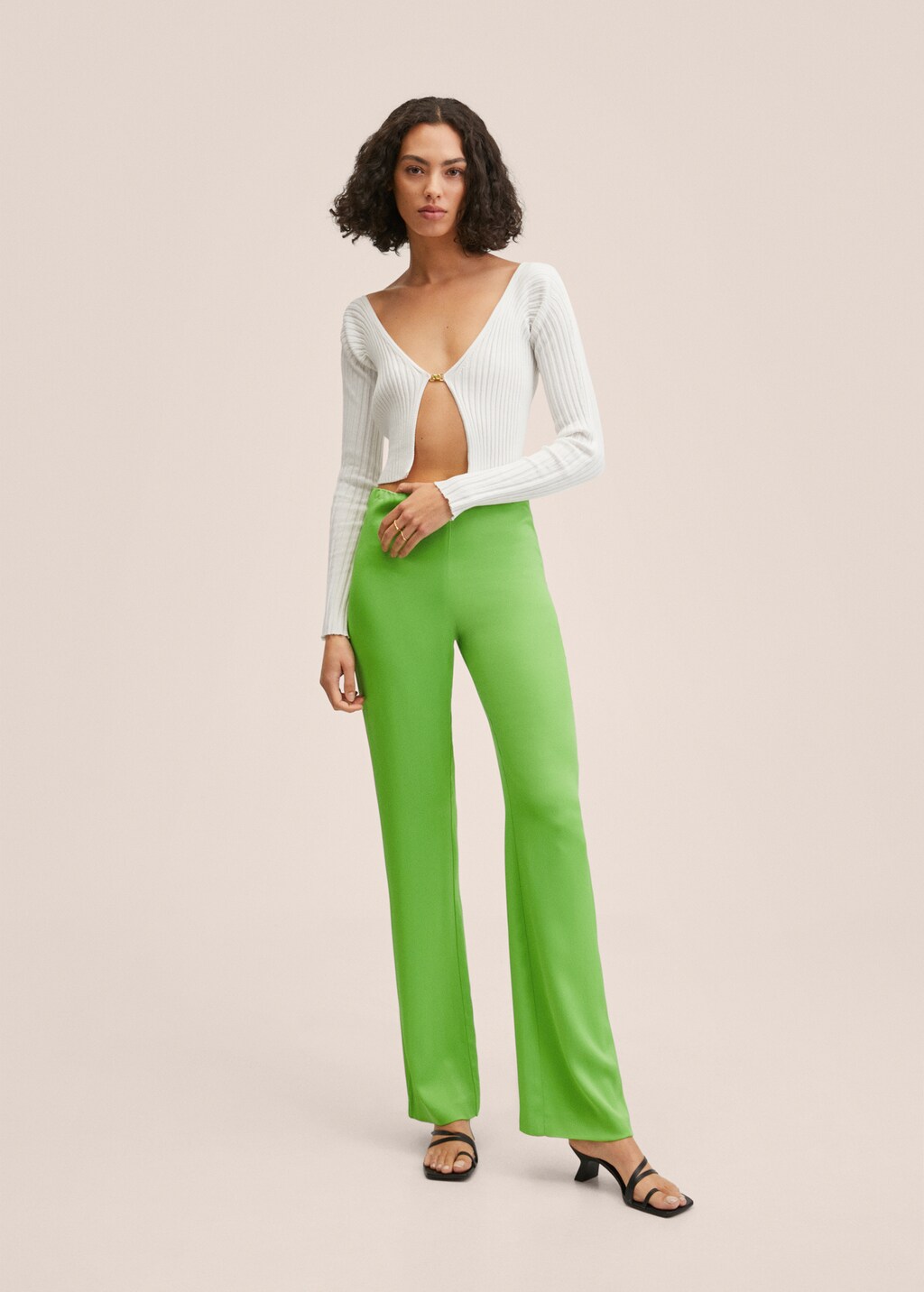 Pantalon droit fluide clearance