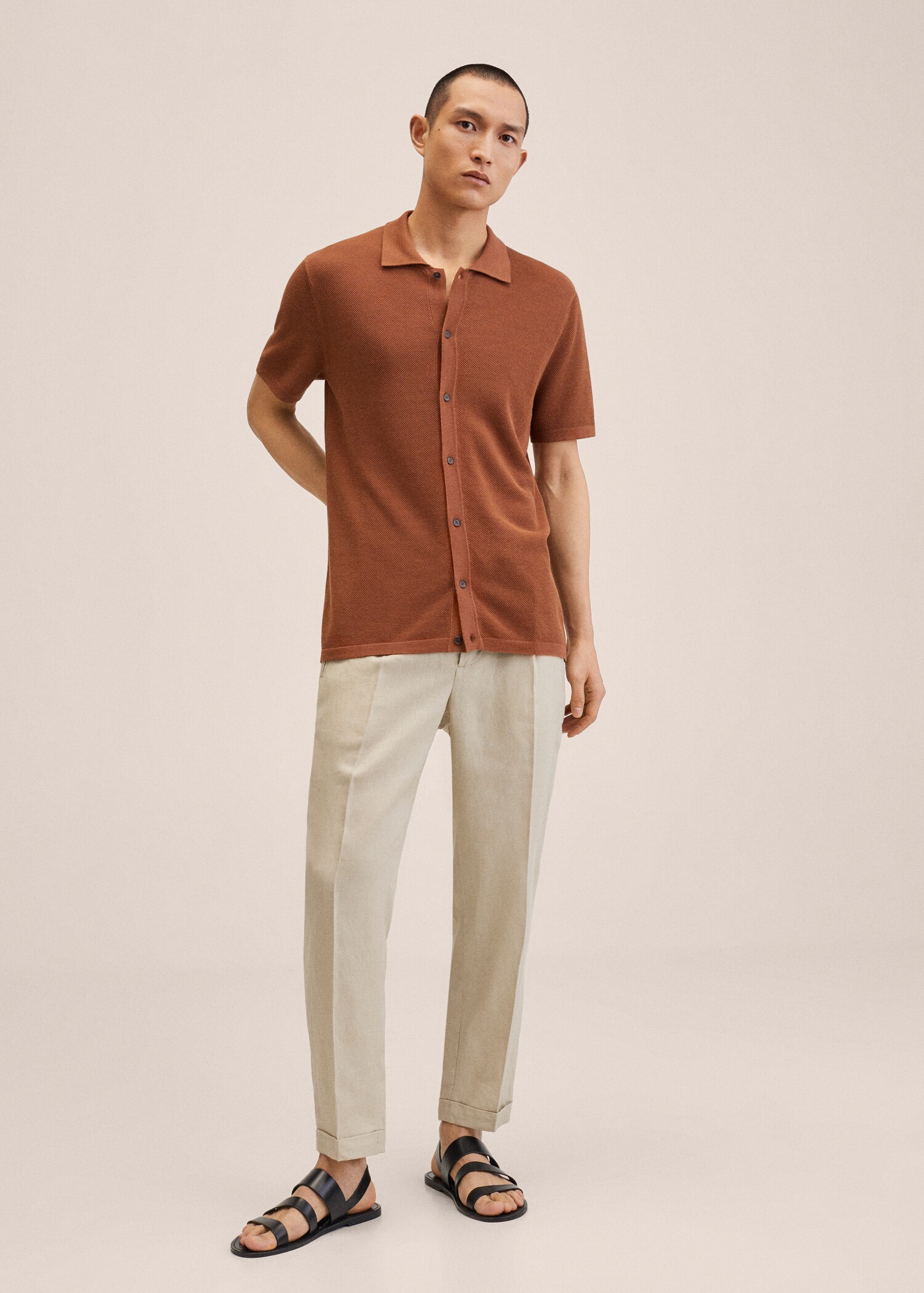 Relaxed linen trousers - General plane