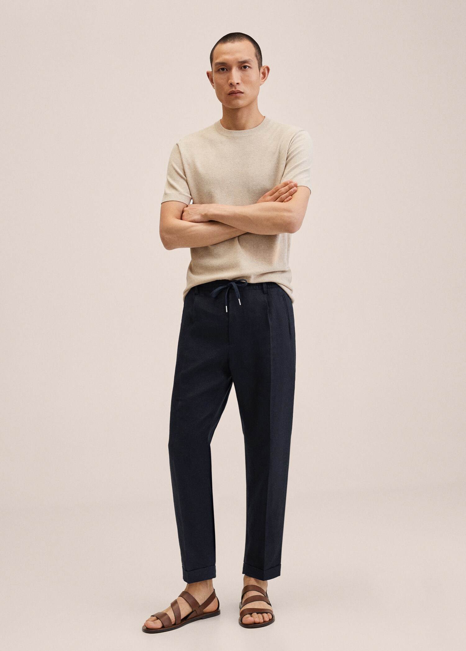 Relaxed linen trousers - General plane