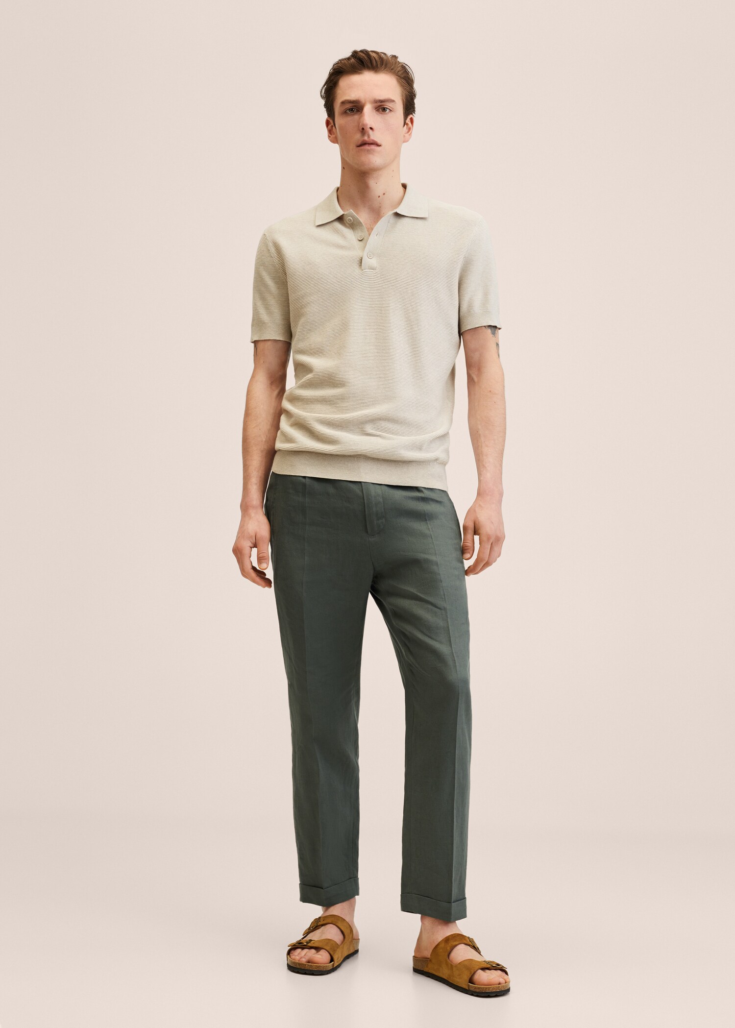 Relaxed linen trousers - General plane