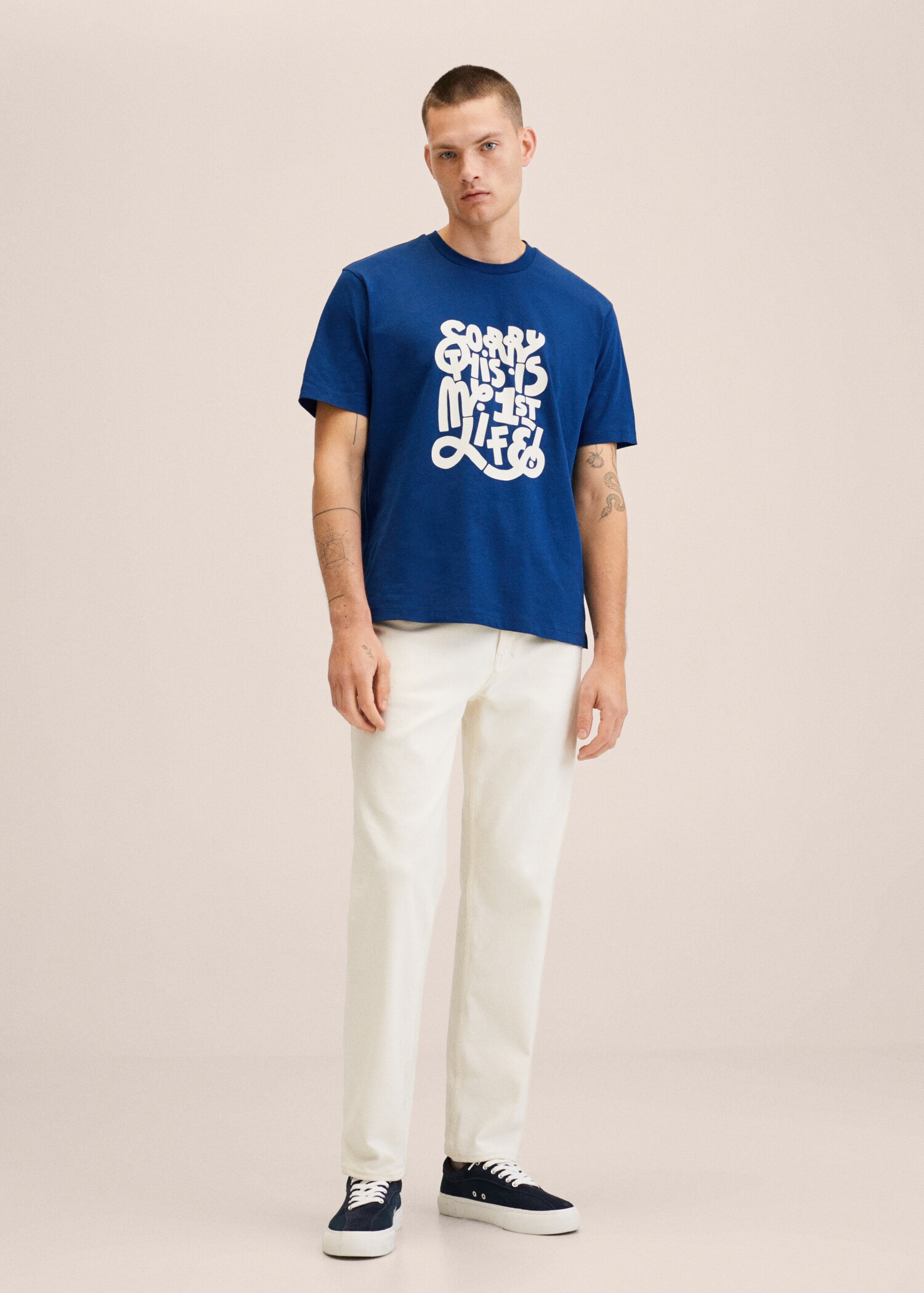 Printed cotton-blend t-shirt - General plane