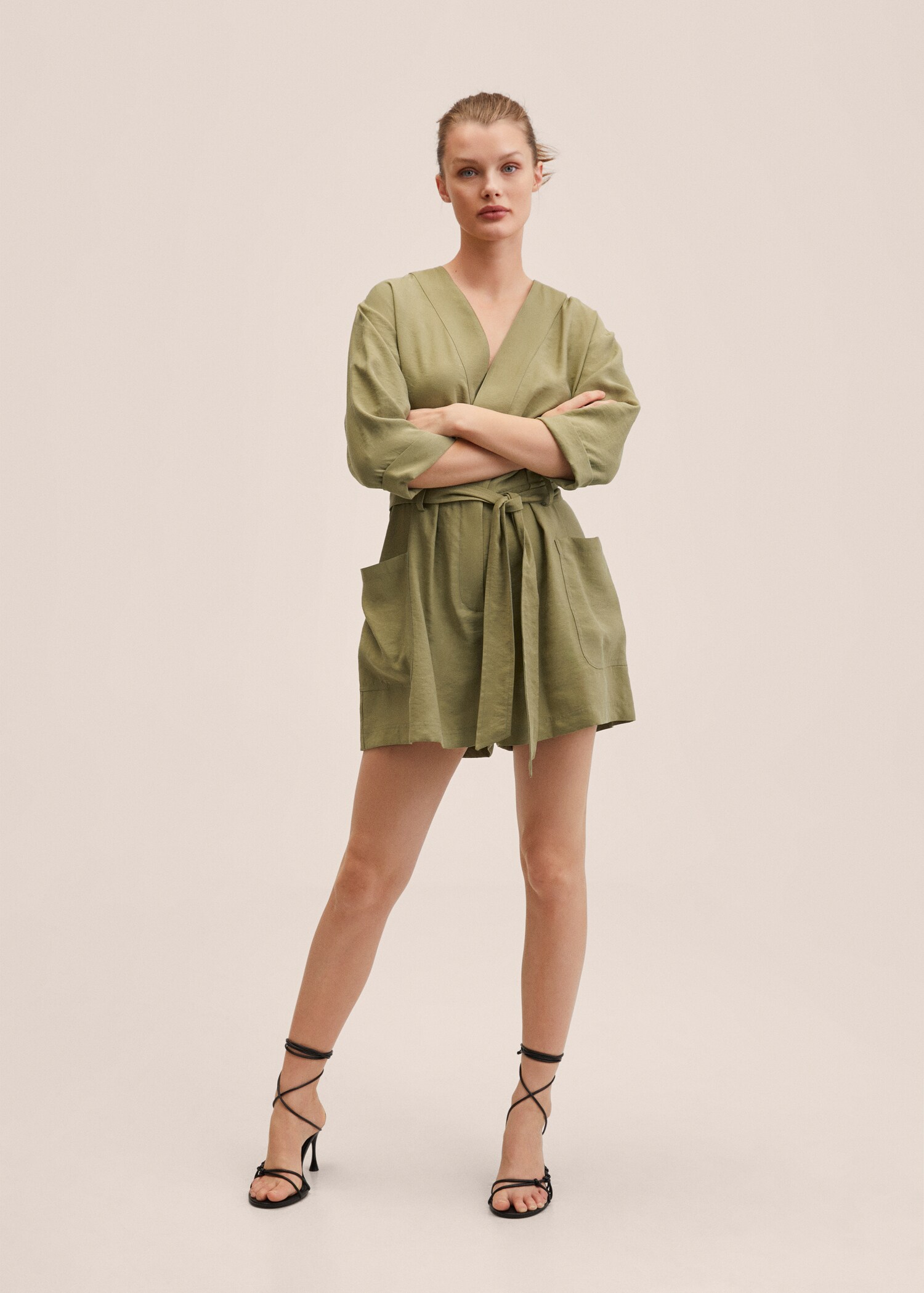 Flowy belt jumpsuit - General plane