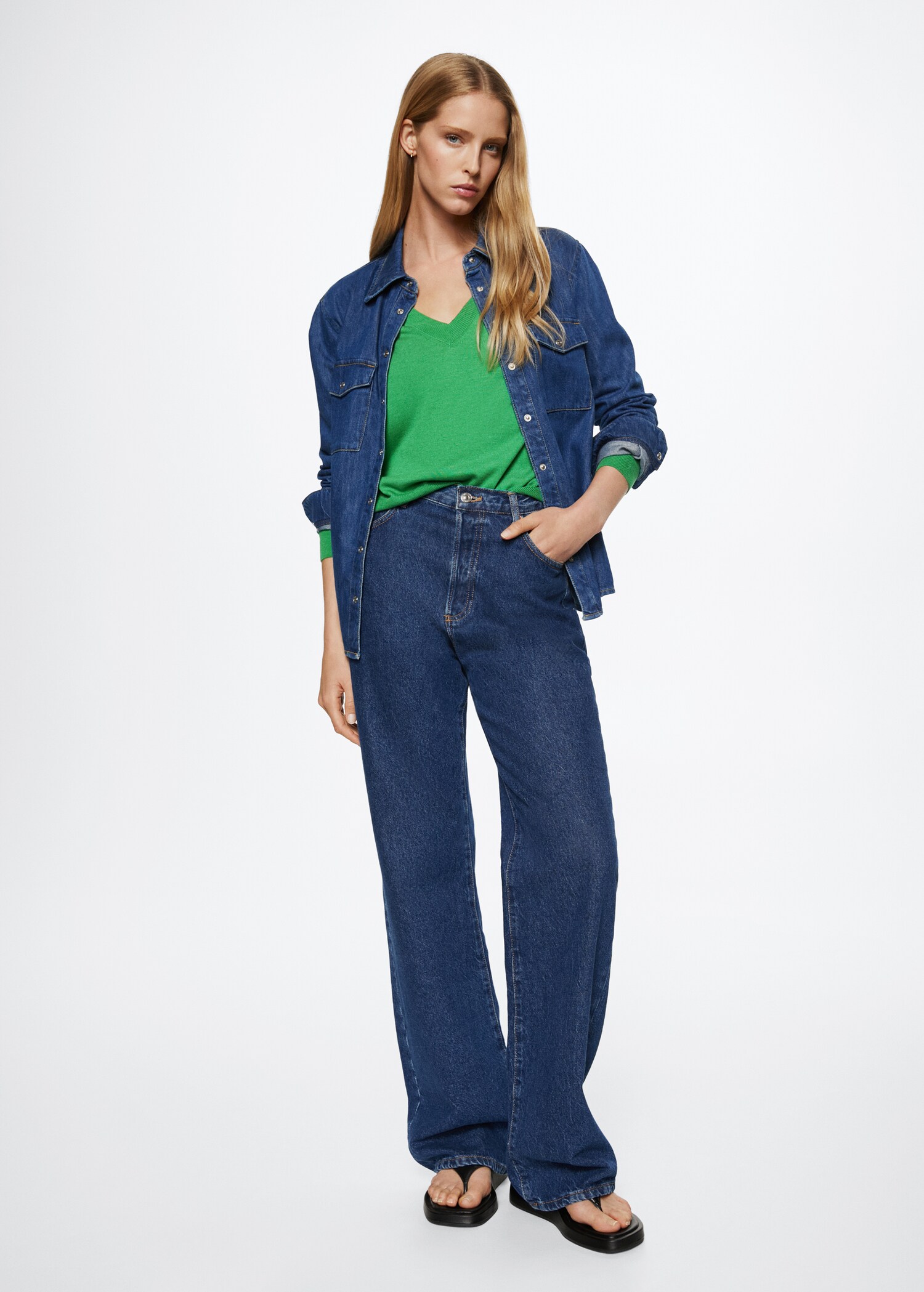 Pull-over en maille fine - Plan général