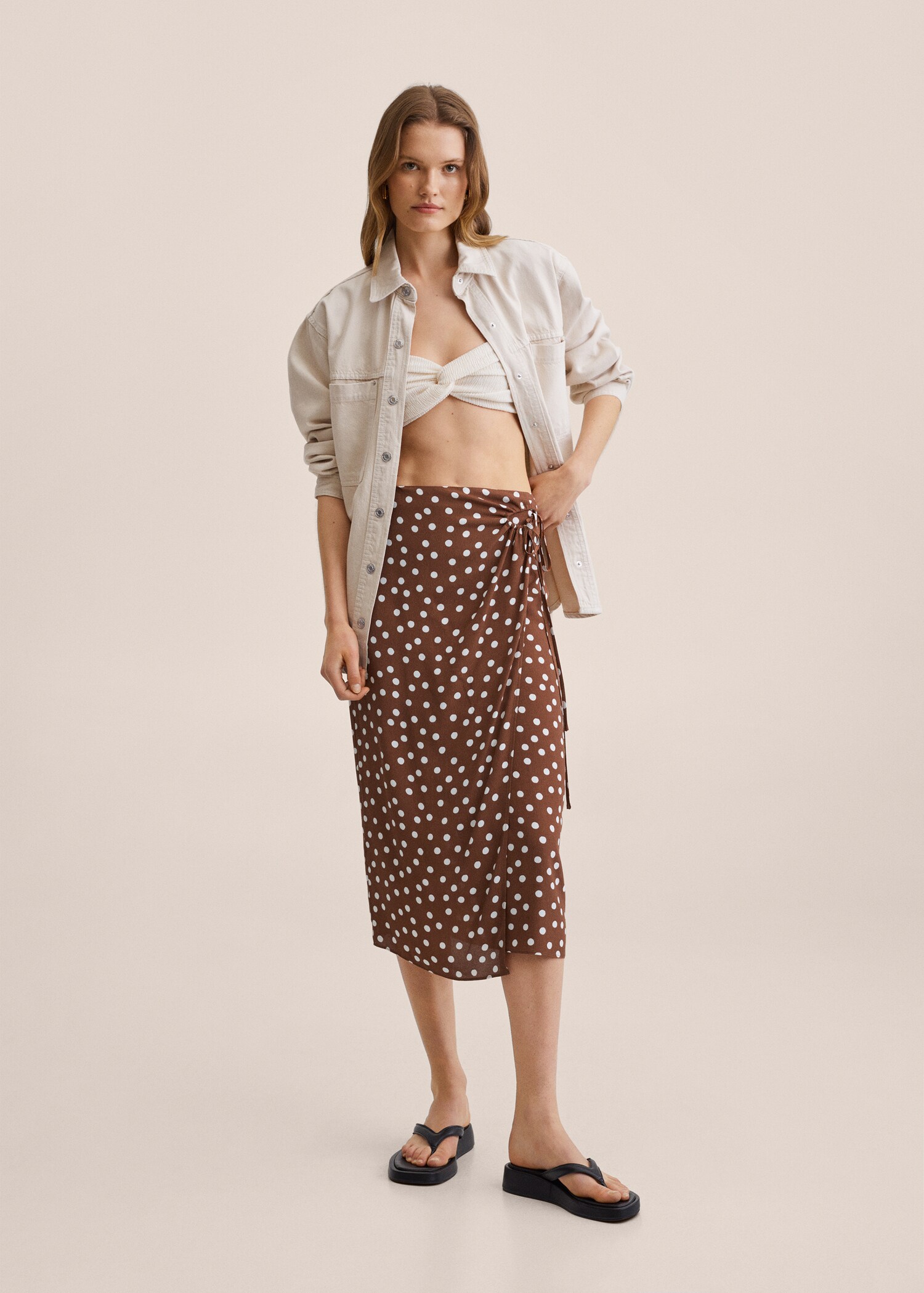 Wrap print skirt - General plane