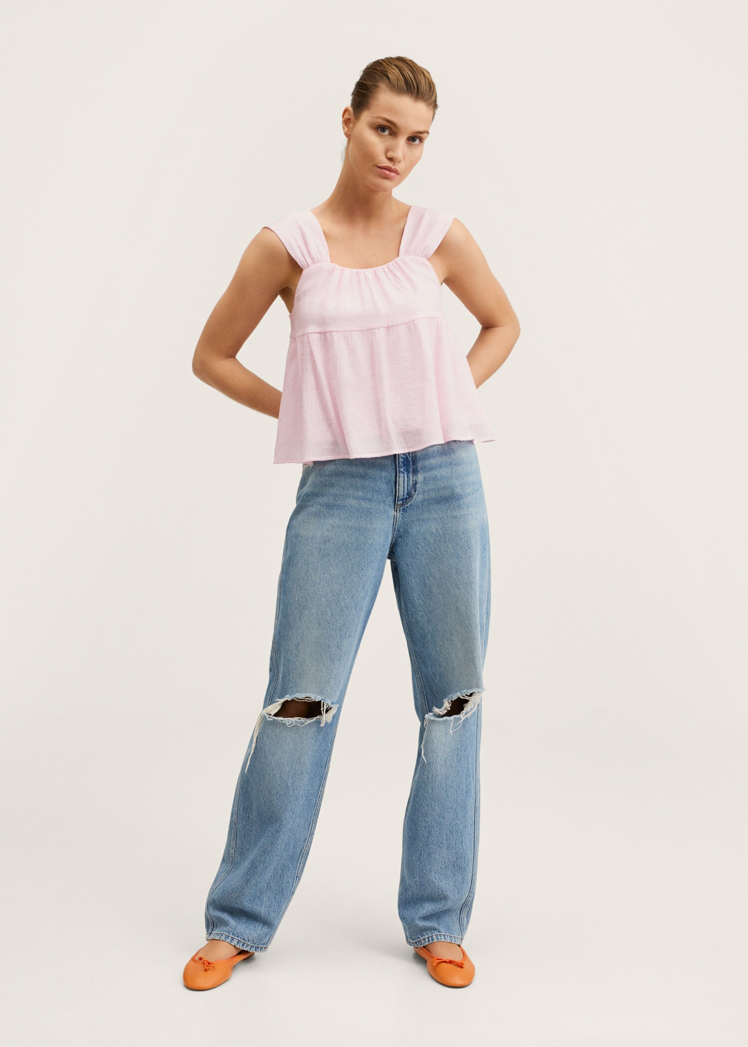 Ruffled strap top - General plane
