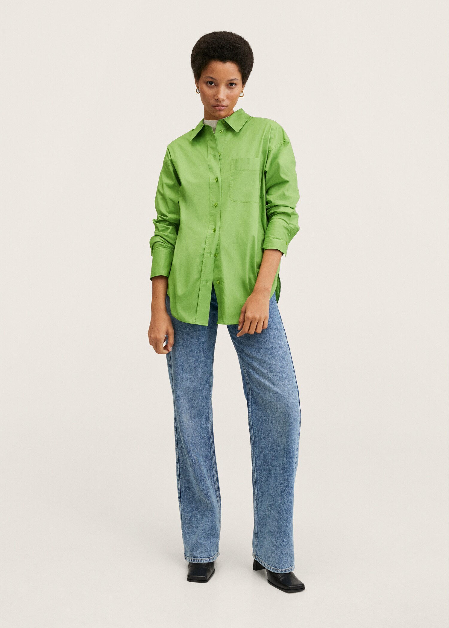 Bavlněná košile oversize - Celkový náhled