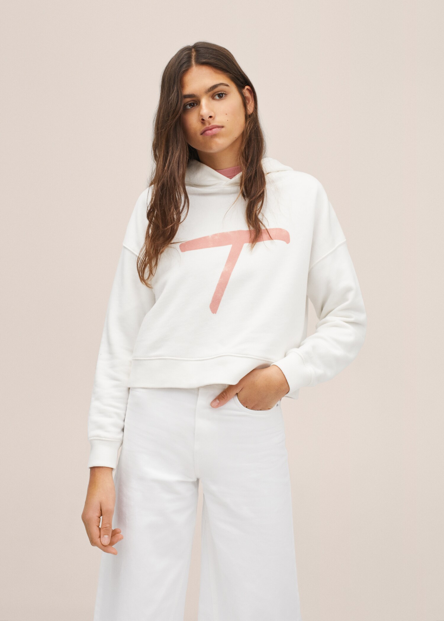 Sudadera crop Colección T - Plano general