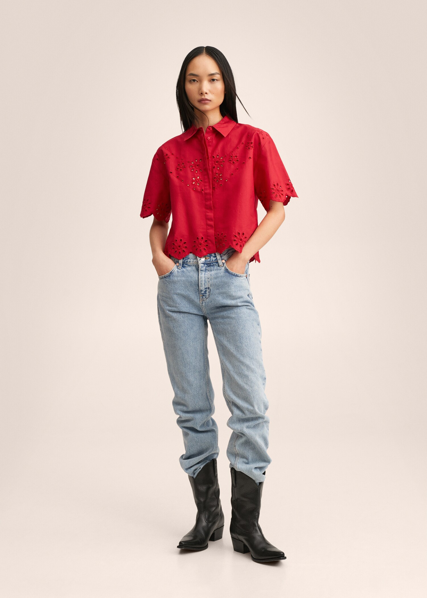 Camisa algodón bordada - Plano general