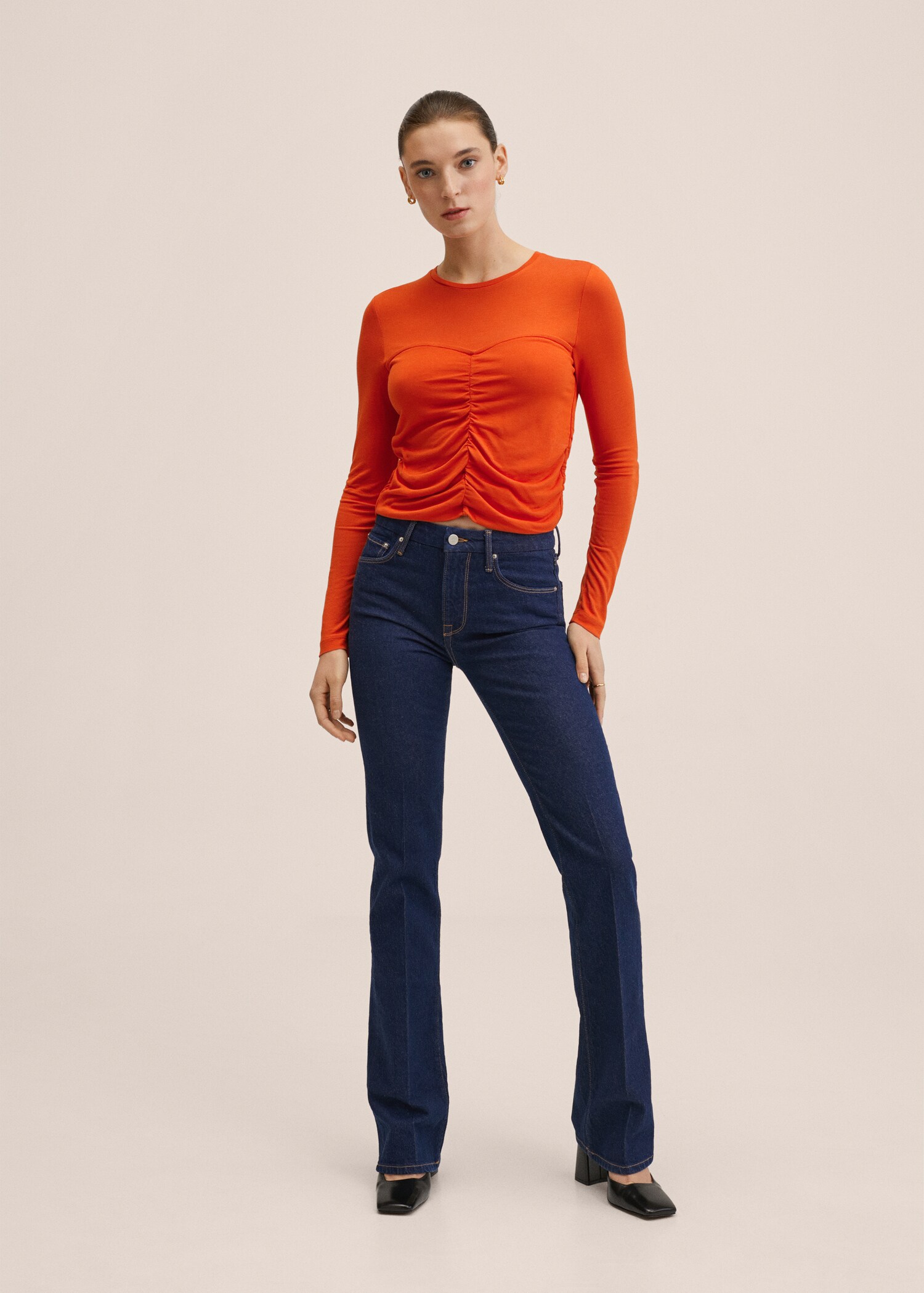 Long-sleeve t-shirt with ruffles - General plane
