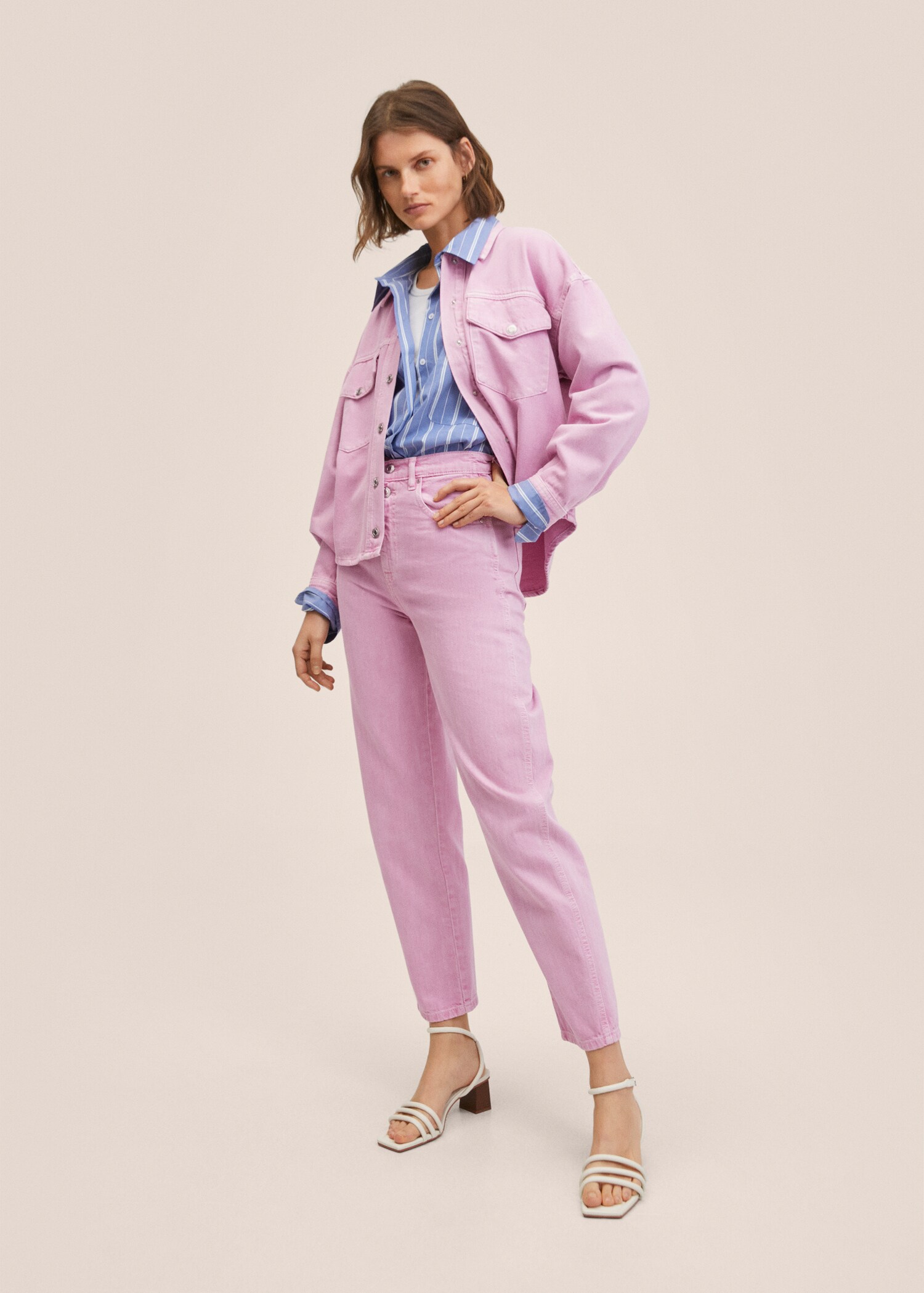 Camisa vaquera oversize - Plano general