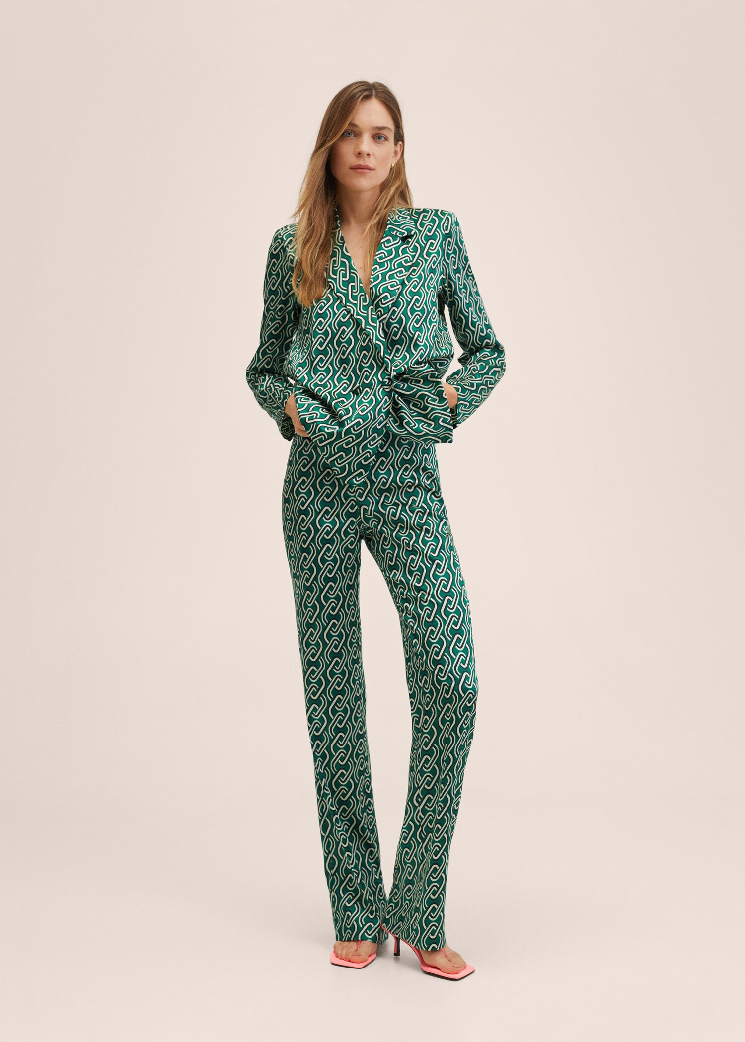 Chain print trousers - General plane