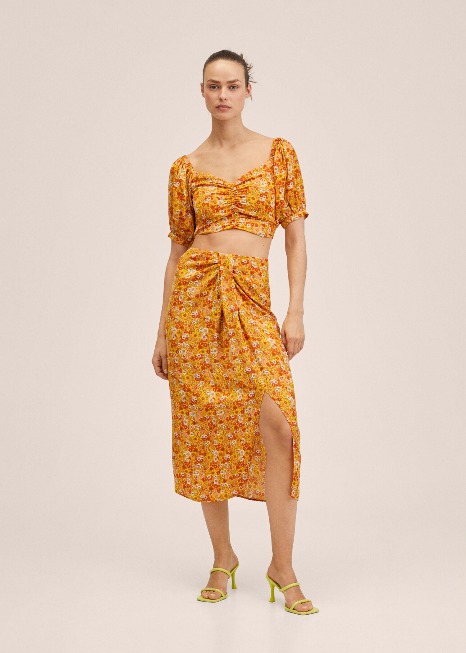 Floral print skirt - General plane
