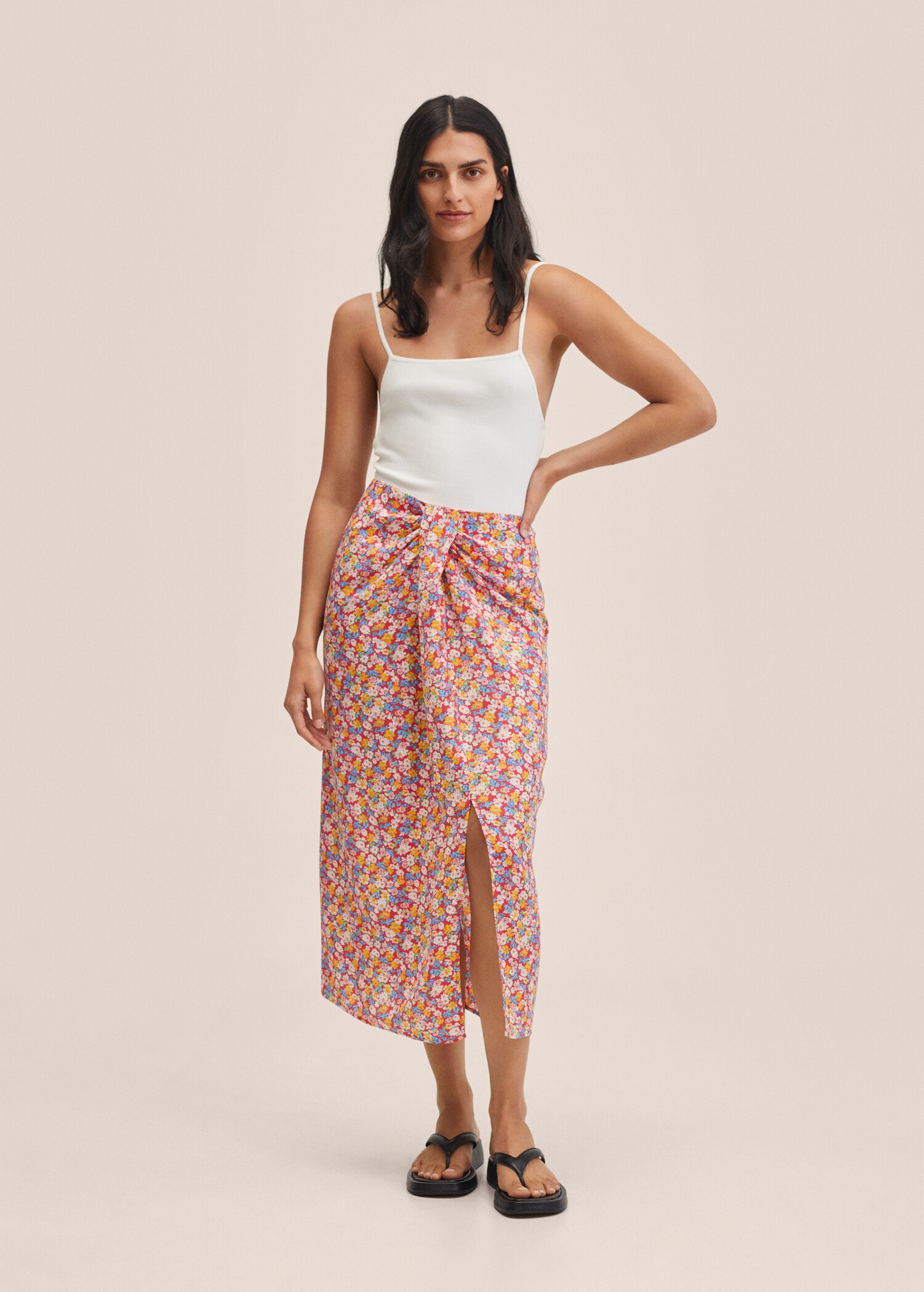 Floral print skirt - General plane