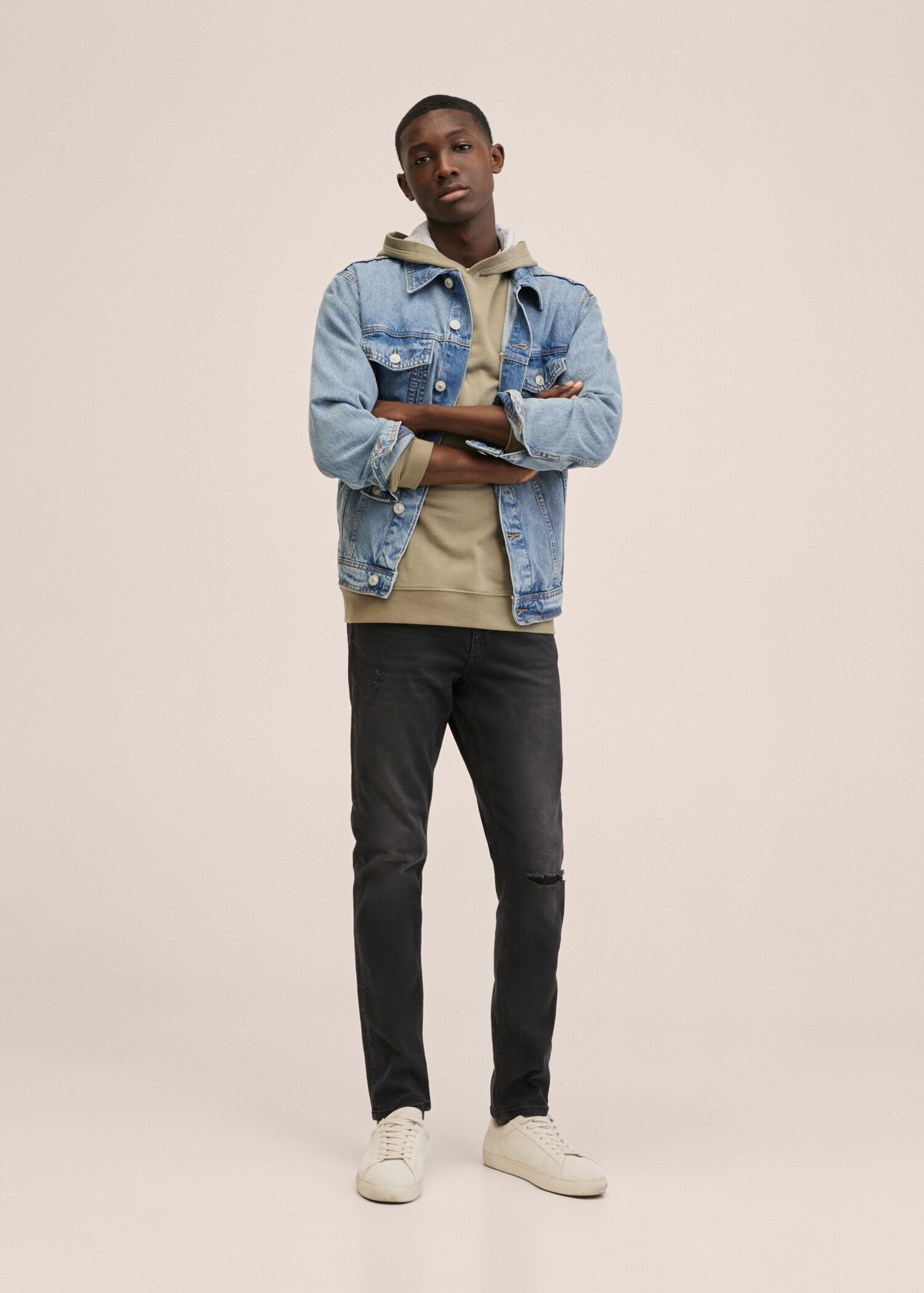 Pockets denim jacket - General plane