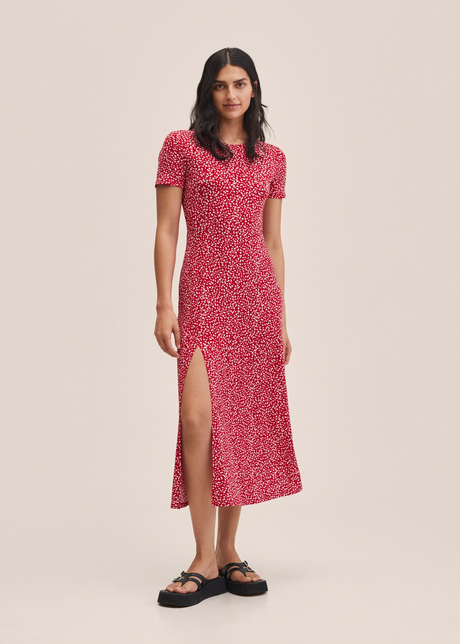 Vestido estampado flores - Plano general