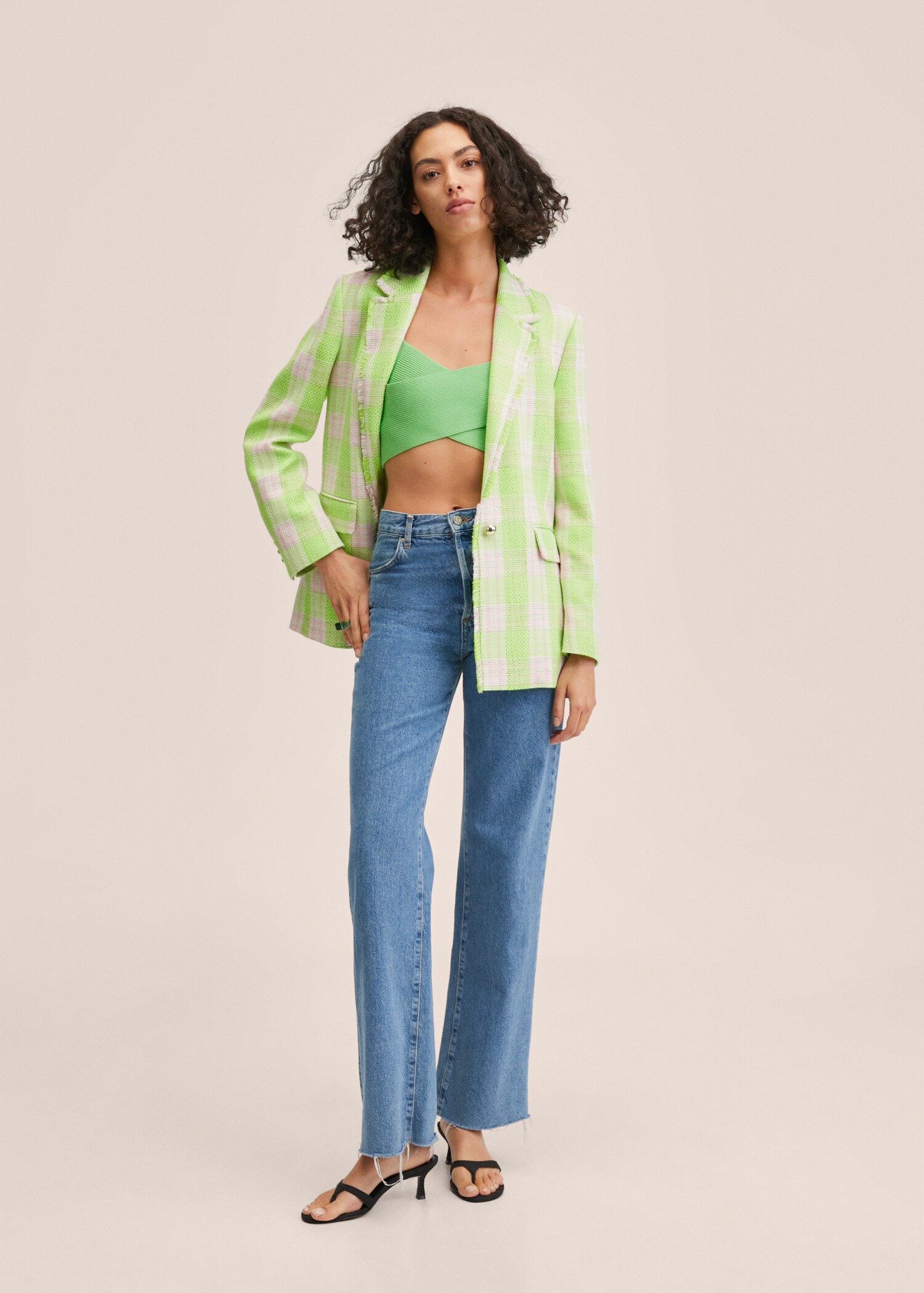 Knitted cropped top - General plane