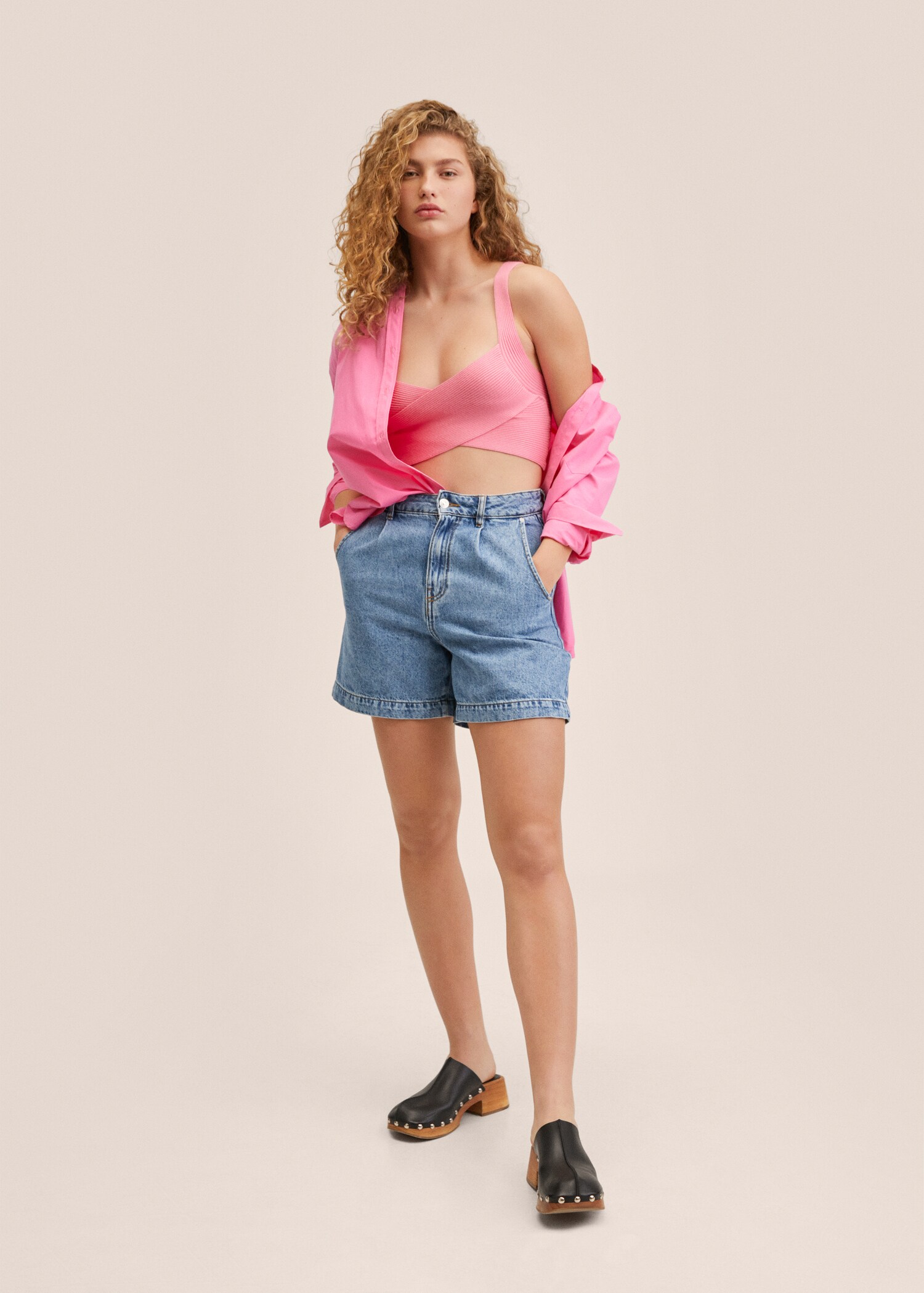 Knitted cropped top - General plane