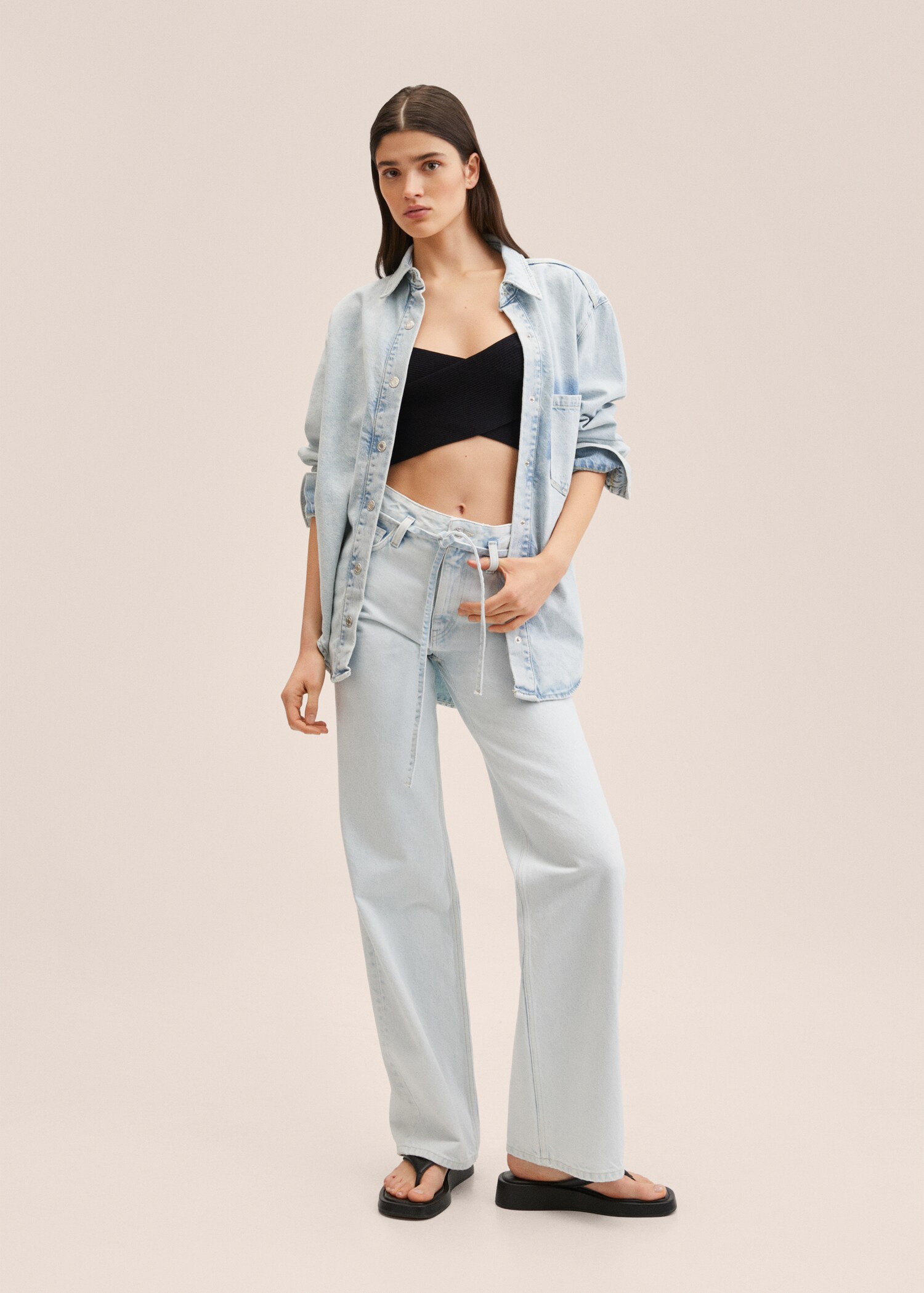 Knitted cropped top - General plane