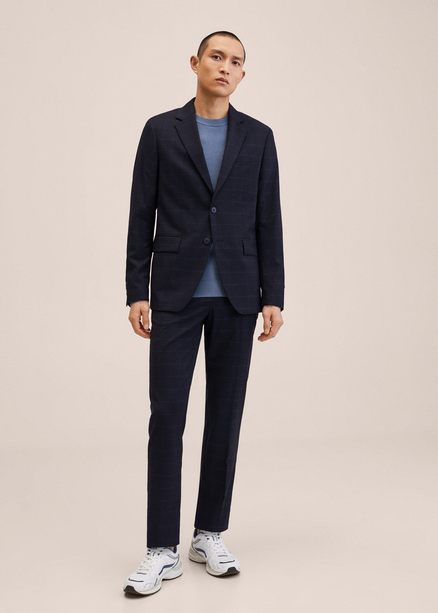 Pantalón traje slim fit lana virgen - Plano general