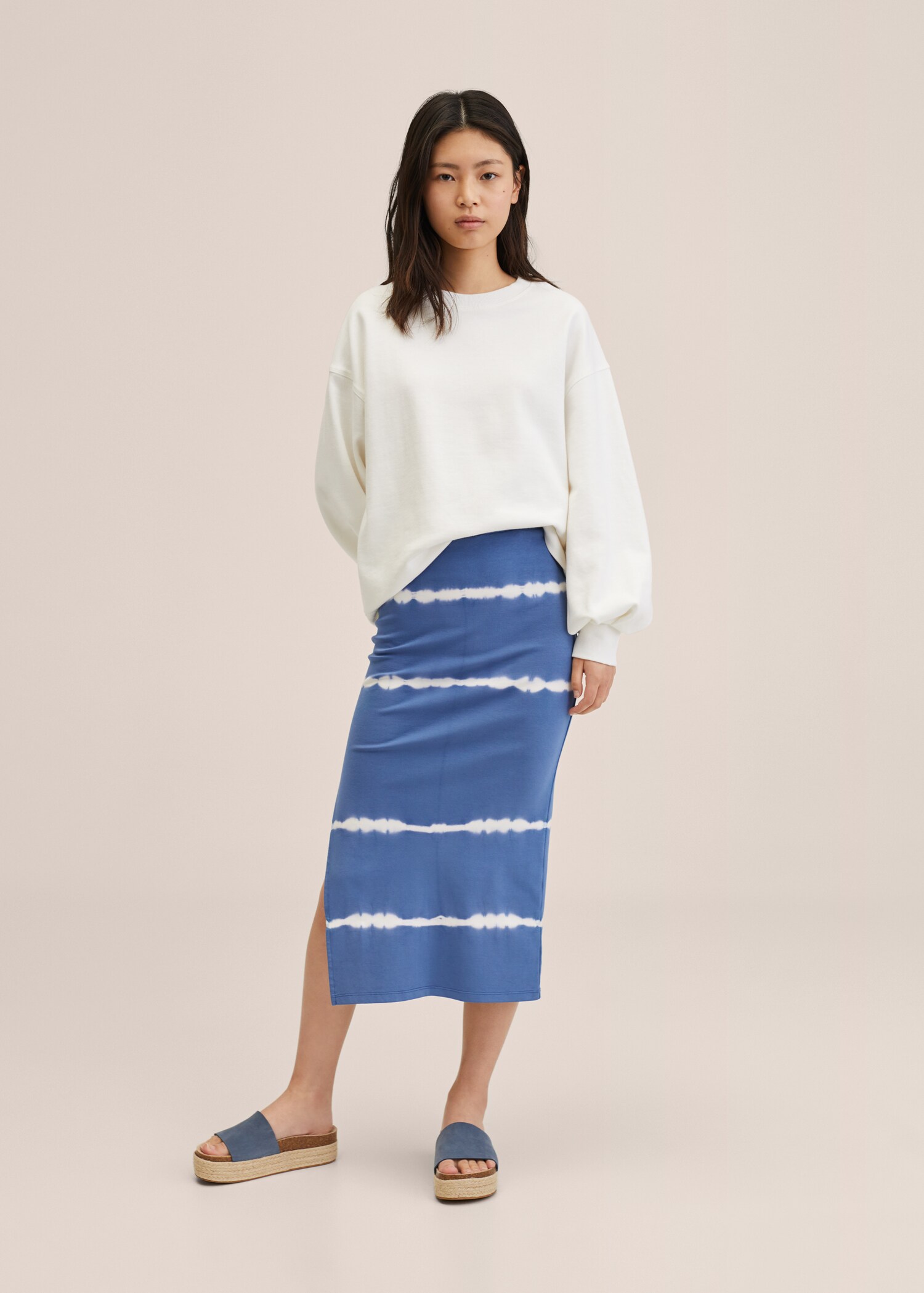 Tie-dye cotton skirt - General plane