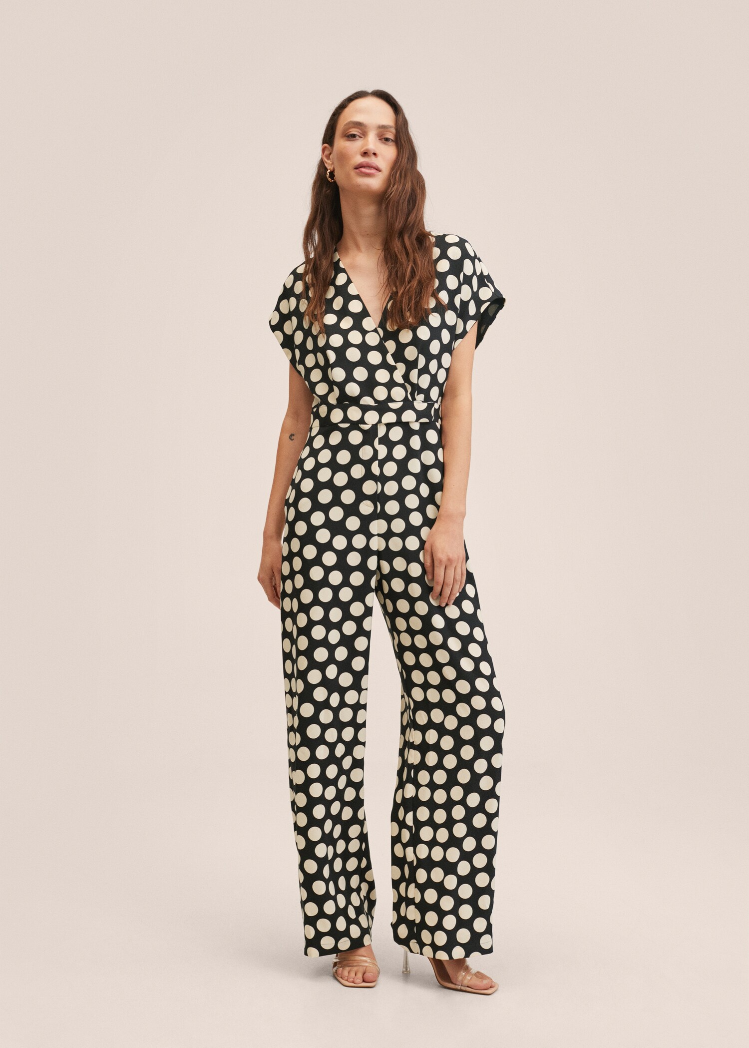 Jumpsuit met stippelprint - Overzichtstekening